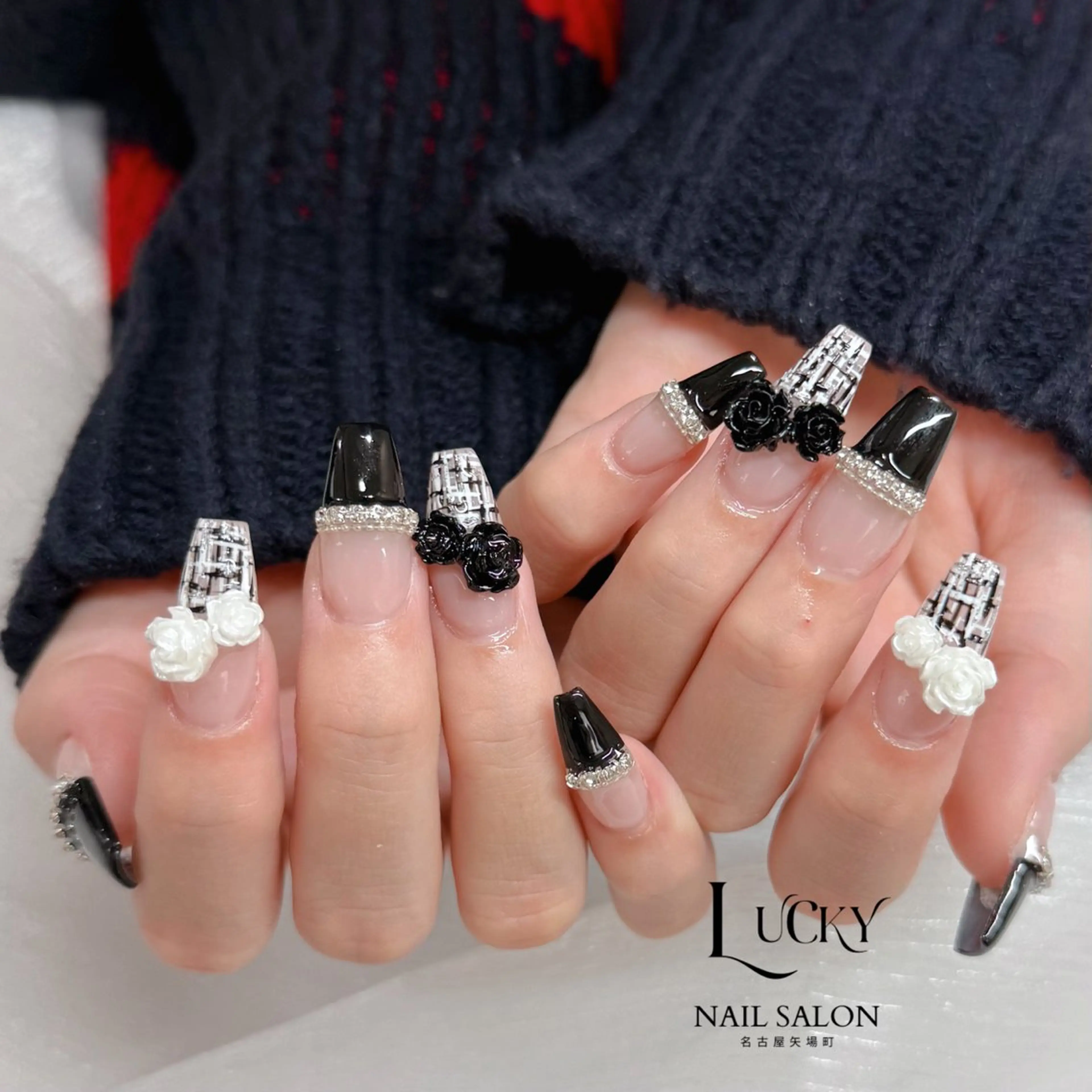 ネイル アートネイル ジェルネイル ロングネイル 持ち込み シンプルネイル ハンドネイル Lucky Nail Salonのネイルデザイン