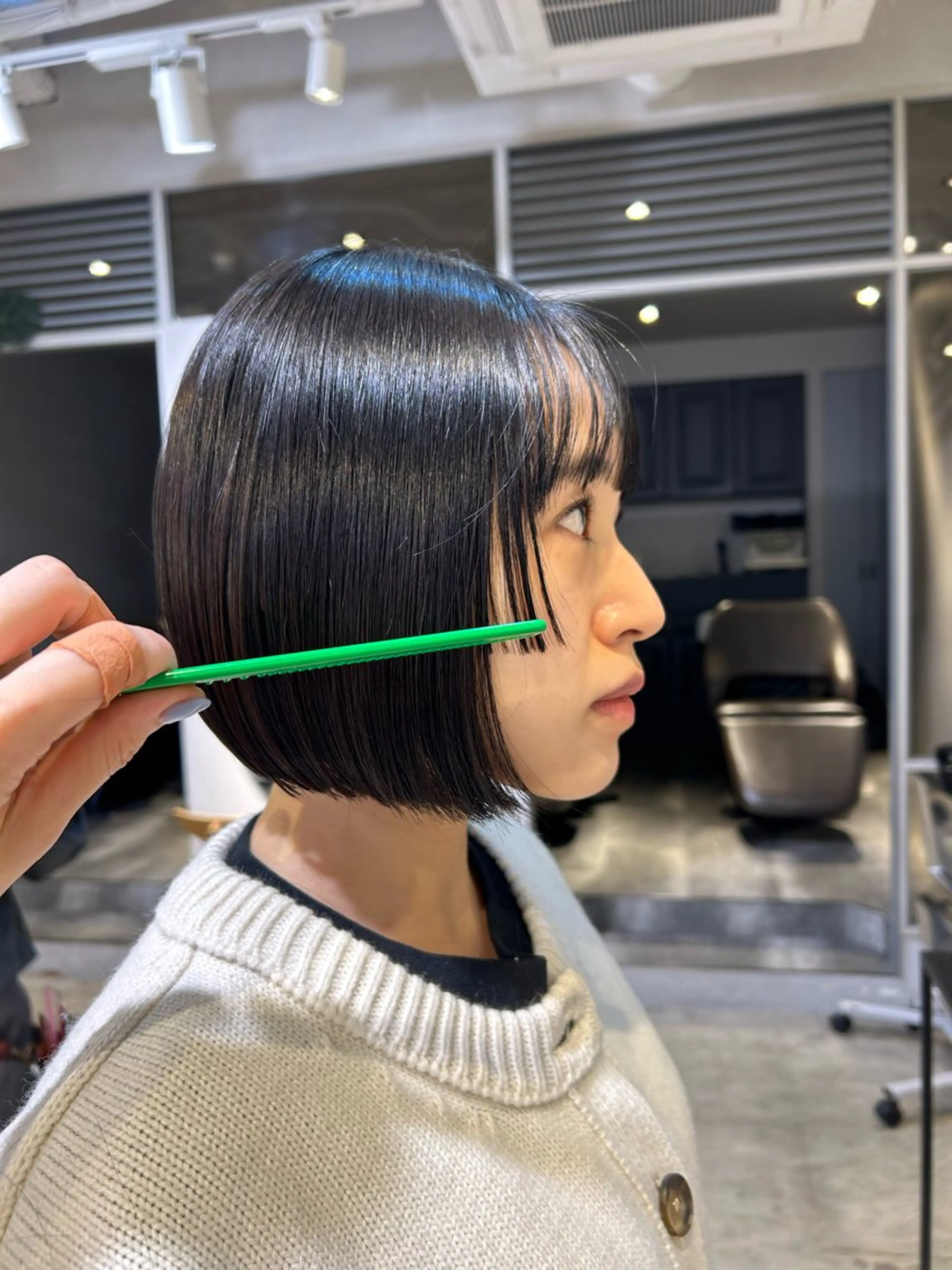 ショート ボブ 顔周りカット 骨格診断カット ひより FILMSのヘアスタイル