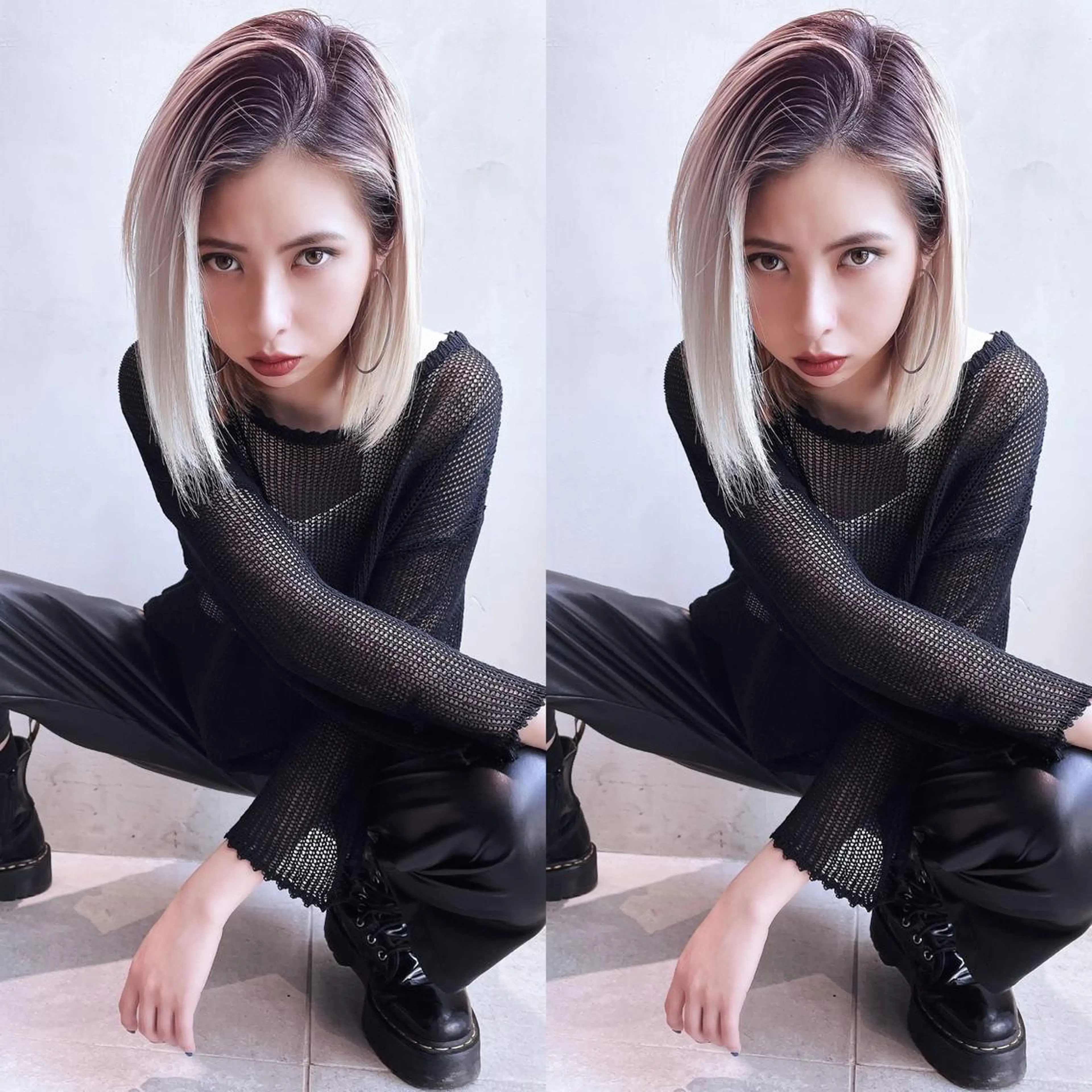 ミディアム カラー ベージュカラー ミルクティーベージュ ホワイトミルクティーベージュ カット ヘアカラー トリートメント ヘアセット 💜ハイトーン💛 マジカルかいちゃんのヘアスタイル