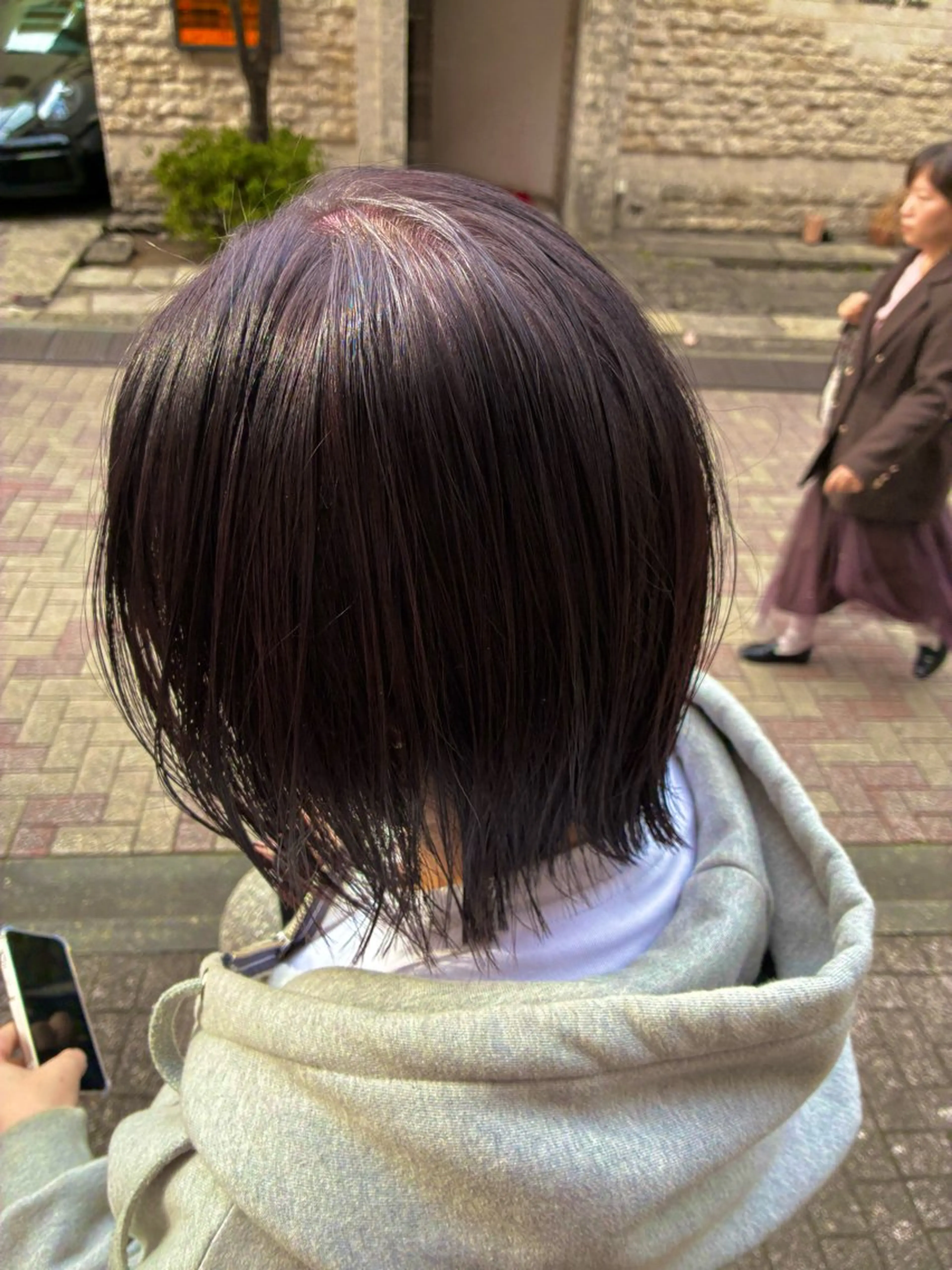 ミディアム カラー ヘアカラー トリートメント 佐藤 芽衣のヘアスタイル