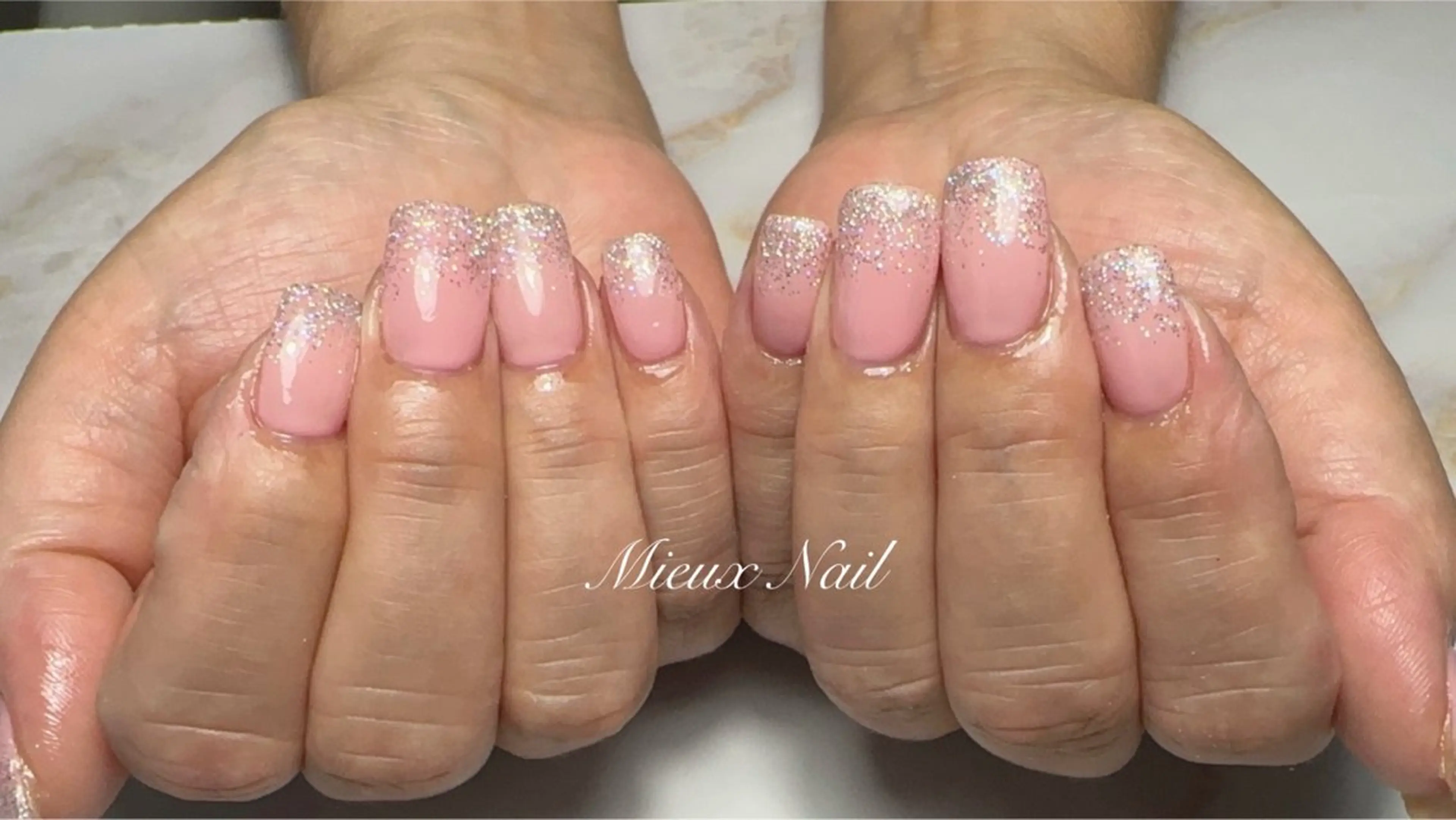 ネイル ブルー ジェルネイル パラジェル ハンドネイル 市川 麻衣子のネイルデザイン