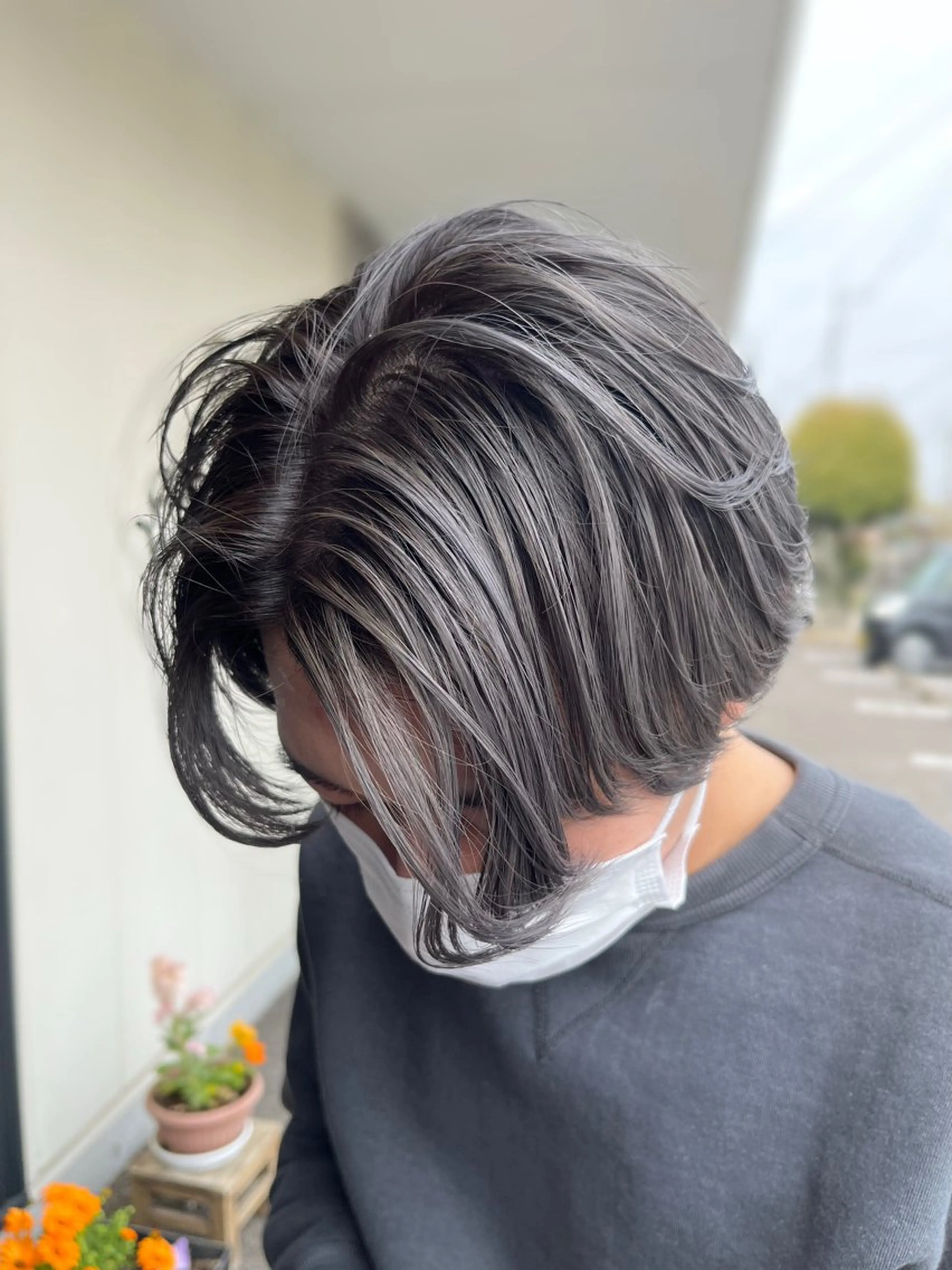 カラー バレイヤージュ ヘアカラー 久留生 隼斗のヘアスタイル