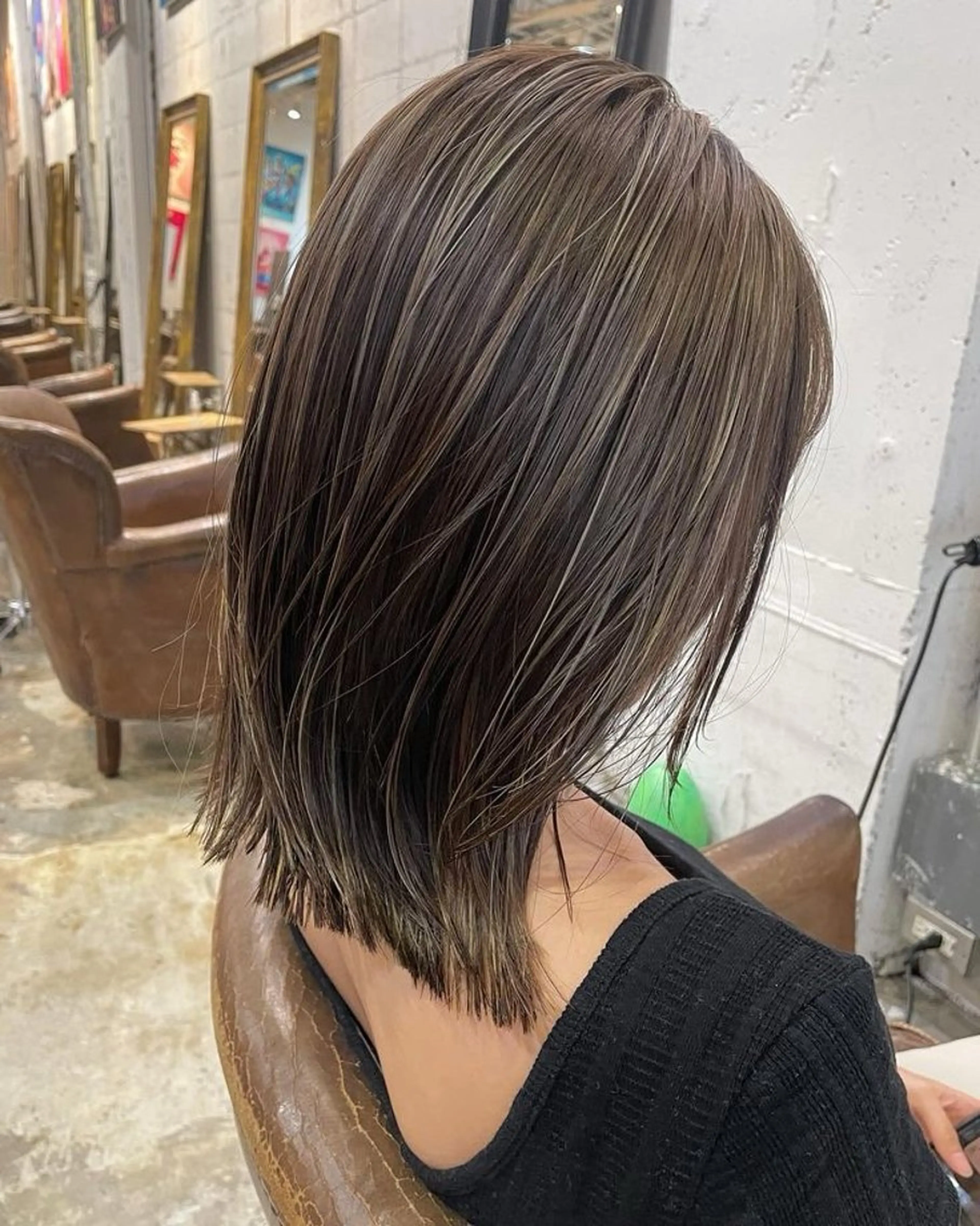 カラー ハイライトカラー まの れいこ/メンズカットのヘアスタイル