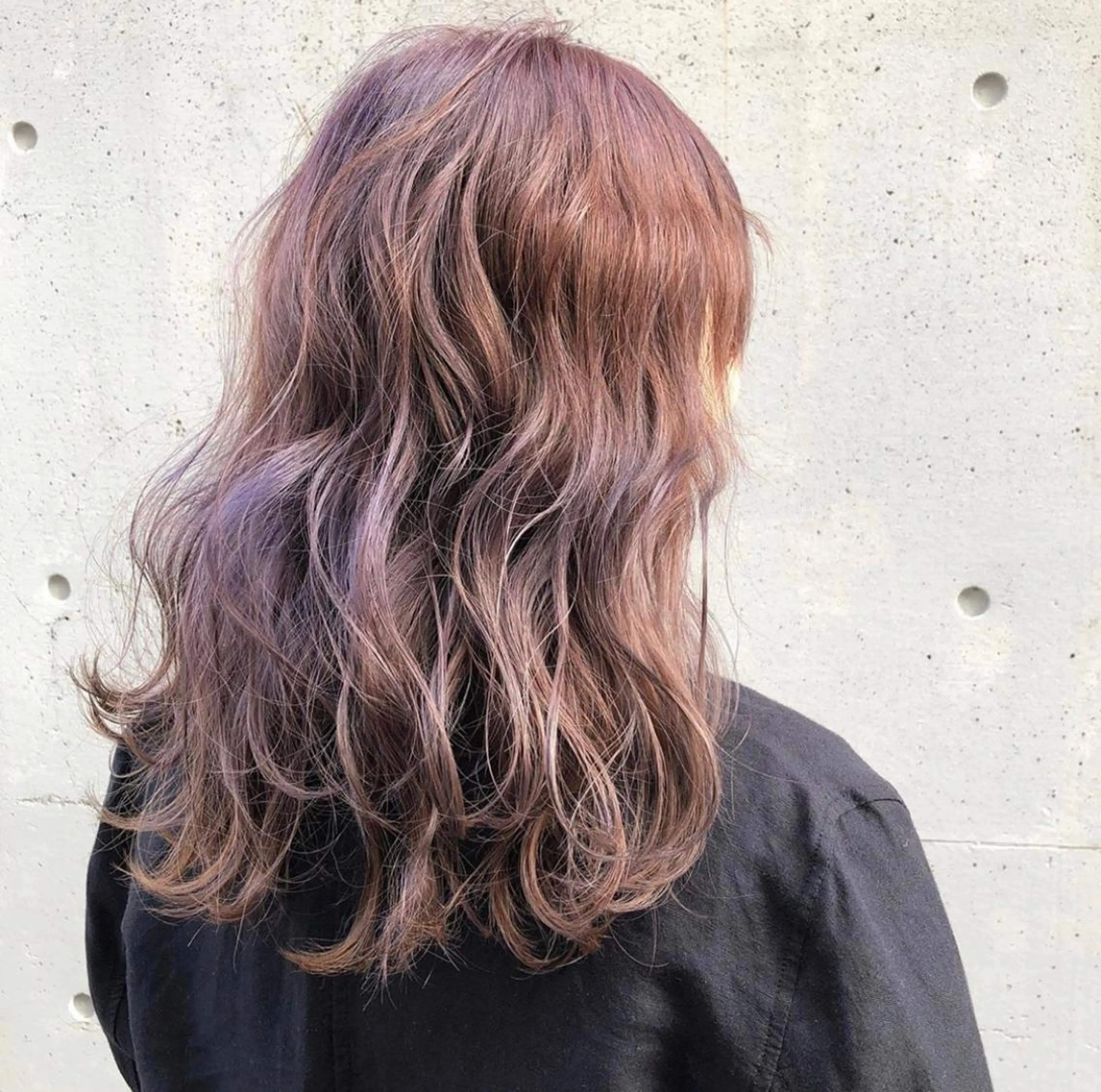 セミロング カラー パーマ ヘアアレンジ メンズ キッズ マツエク・マツパ ベージュカラー ピンクカラー ピンクベージュ カラーマツエク 田中 裕士のヘアスタイル