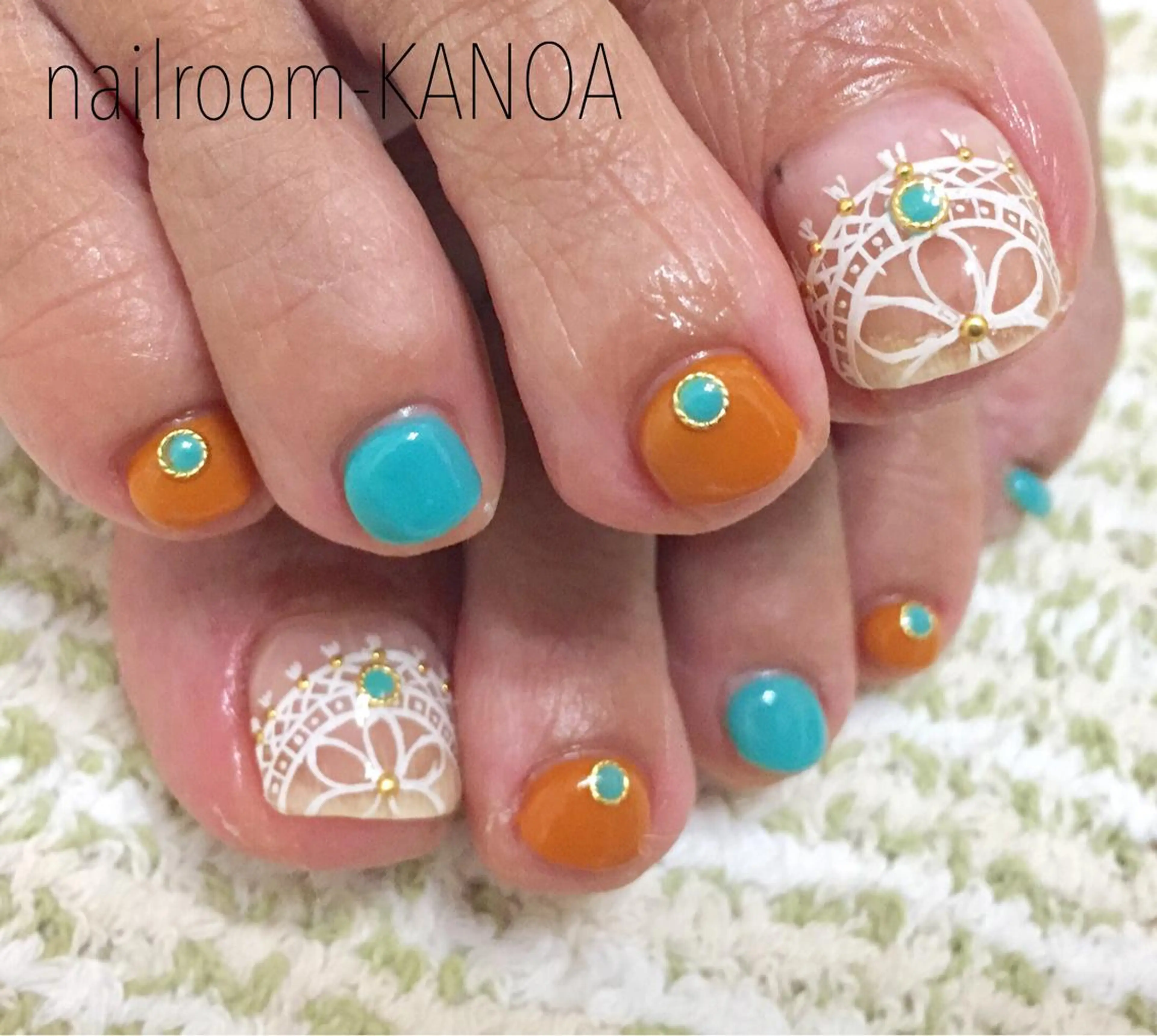 ショート ネイル フットネイル nailroom- KANOAのネイルデザイン