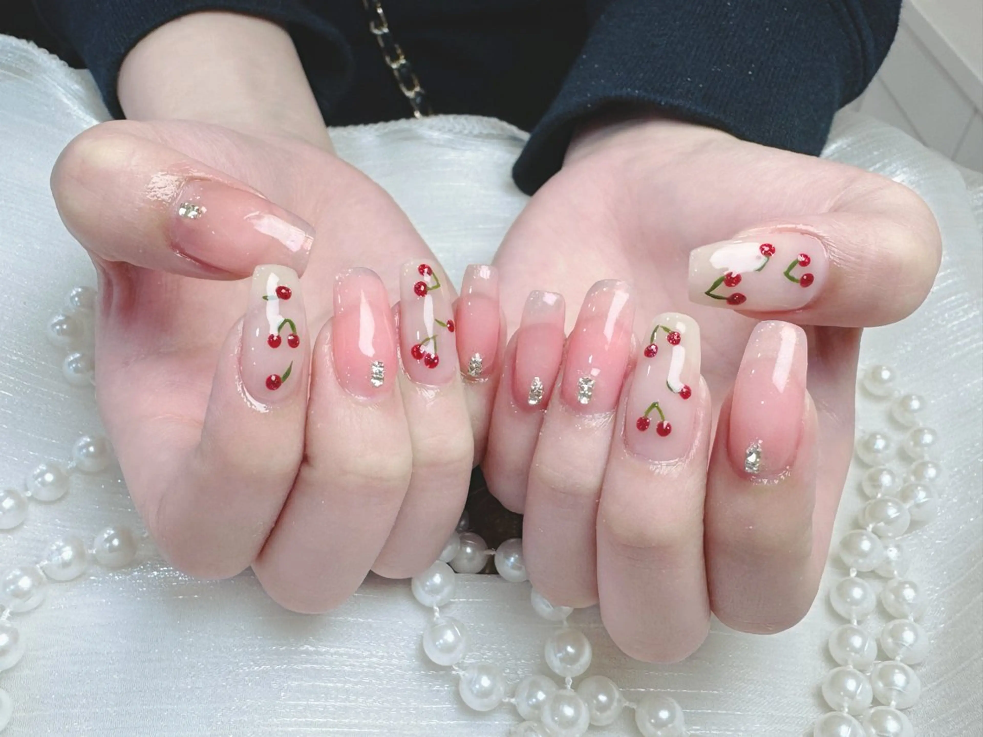 ネイル アートネイル フットネイル ジェルネイル ハート マグネットネイル babarla Nailのネイルデザイン