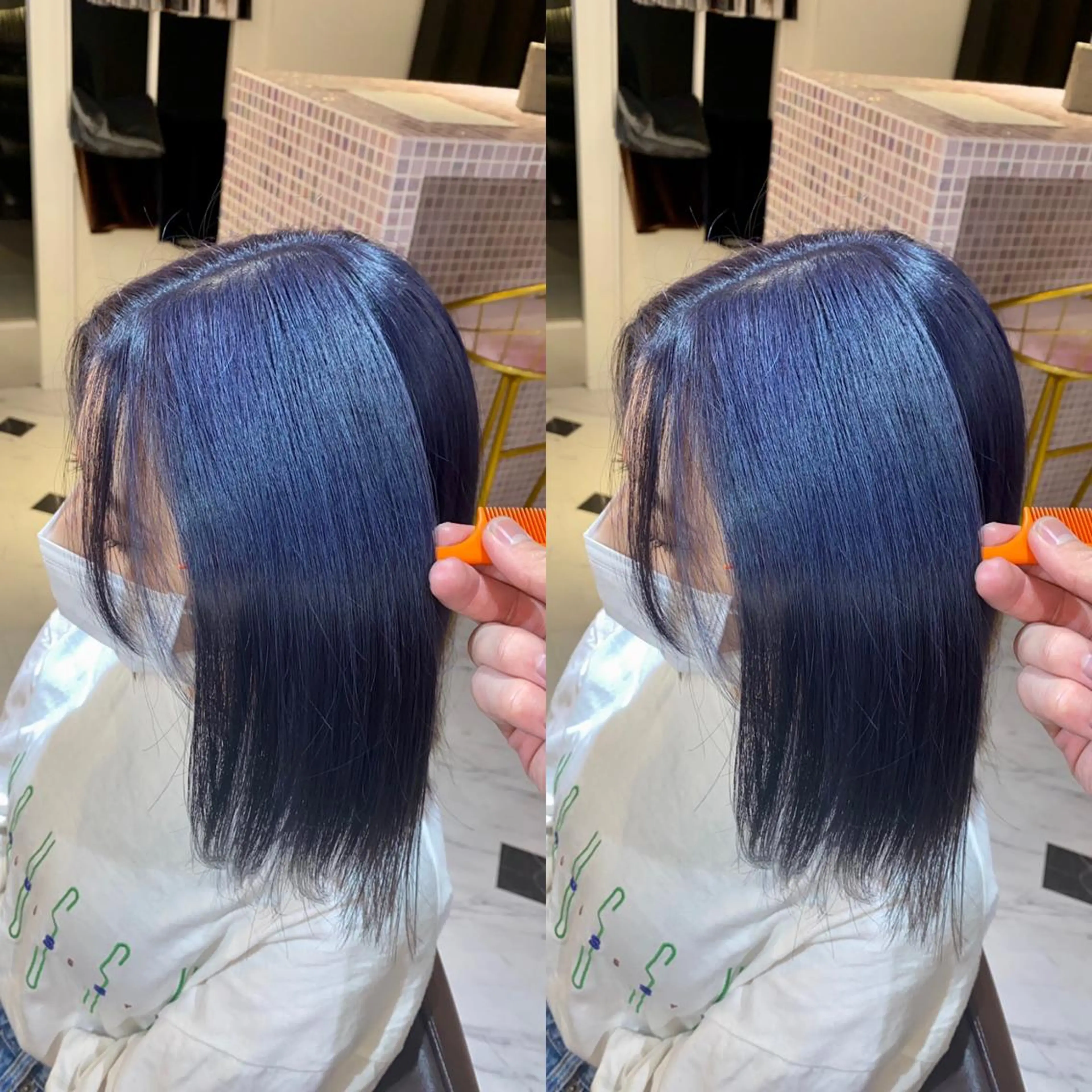 ショート カラー ヘアアレンジ ラベンダーカラー ヘアカラー トリートメント 梅田中崎町髪質改善 /オキヒロト/エコルのヘアスタイル