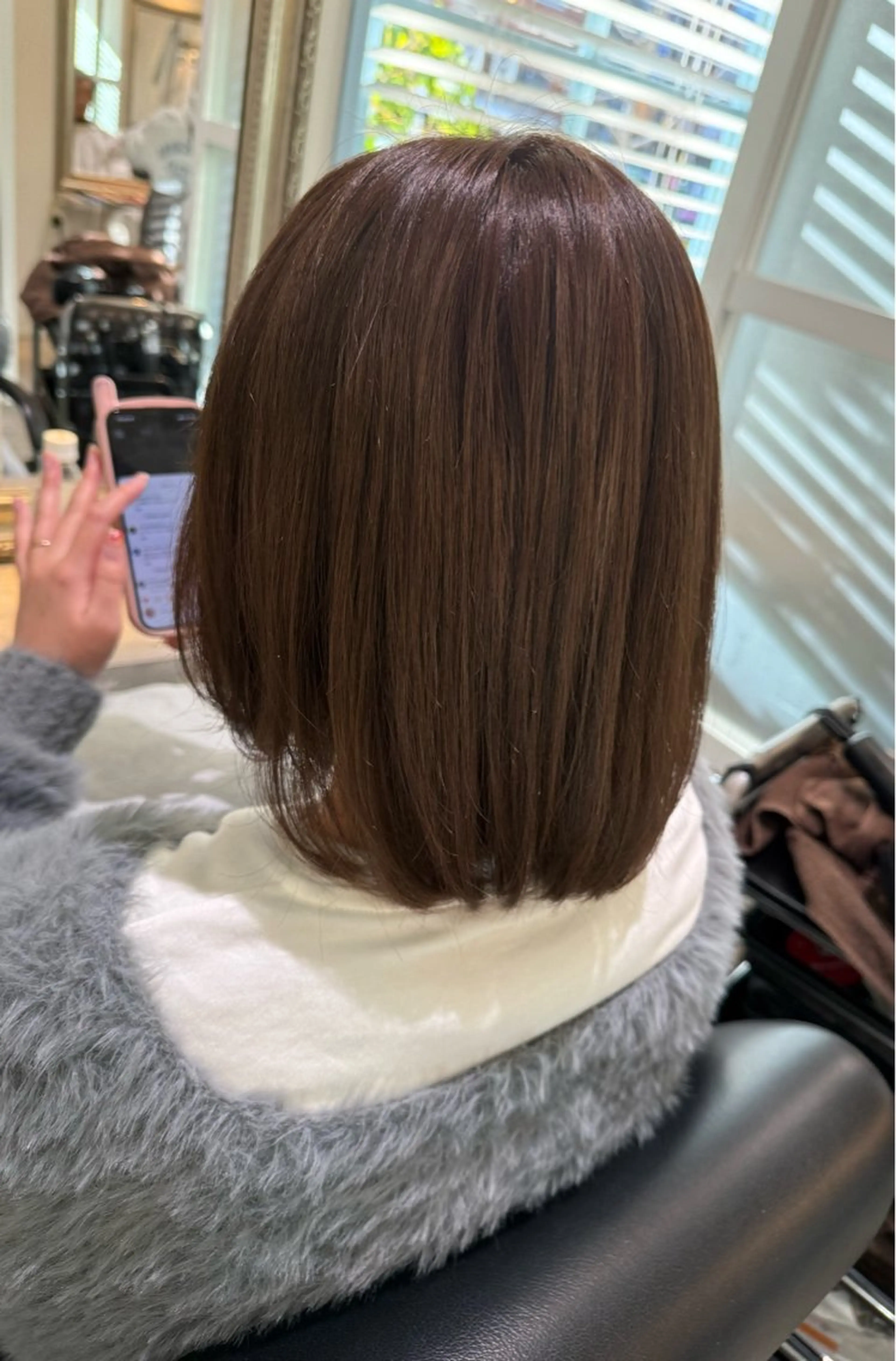 ミディアム カラー ブラウンカラー こだわり艶カラー ♡chisato♡のヘアスタイル