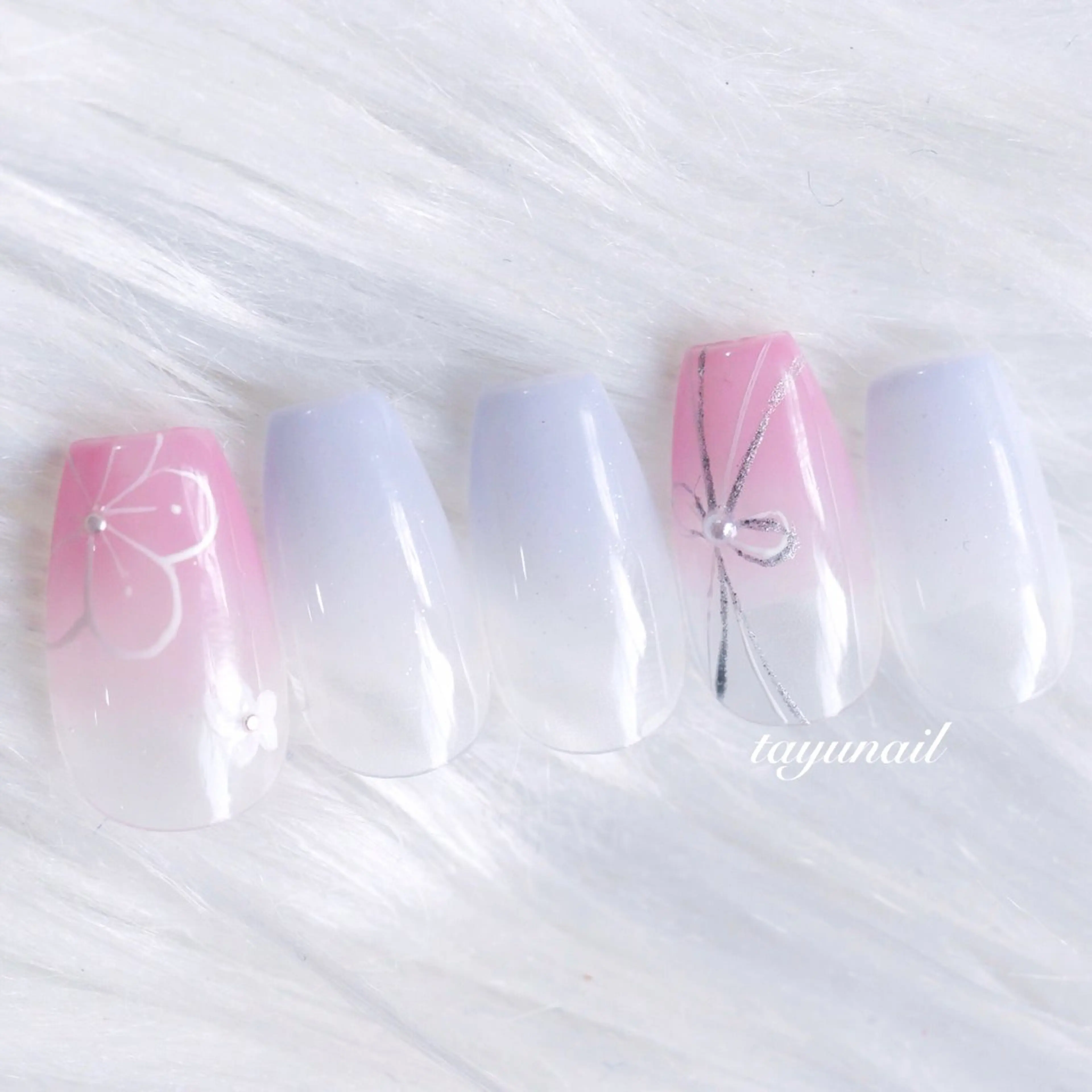 ネイル アートネイル 成人式 ジェルネイル パラジェル ネイルサロン・ネイルスクール　たゆnail所属・ネイルサロン 【たゆnail】のネイルデザイン