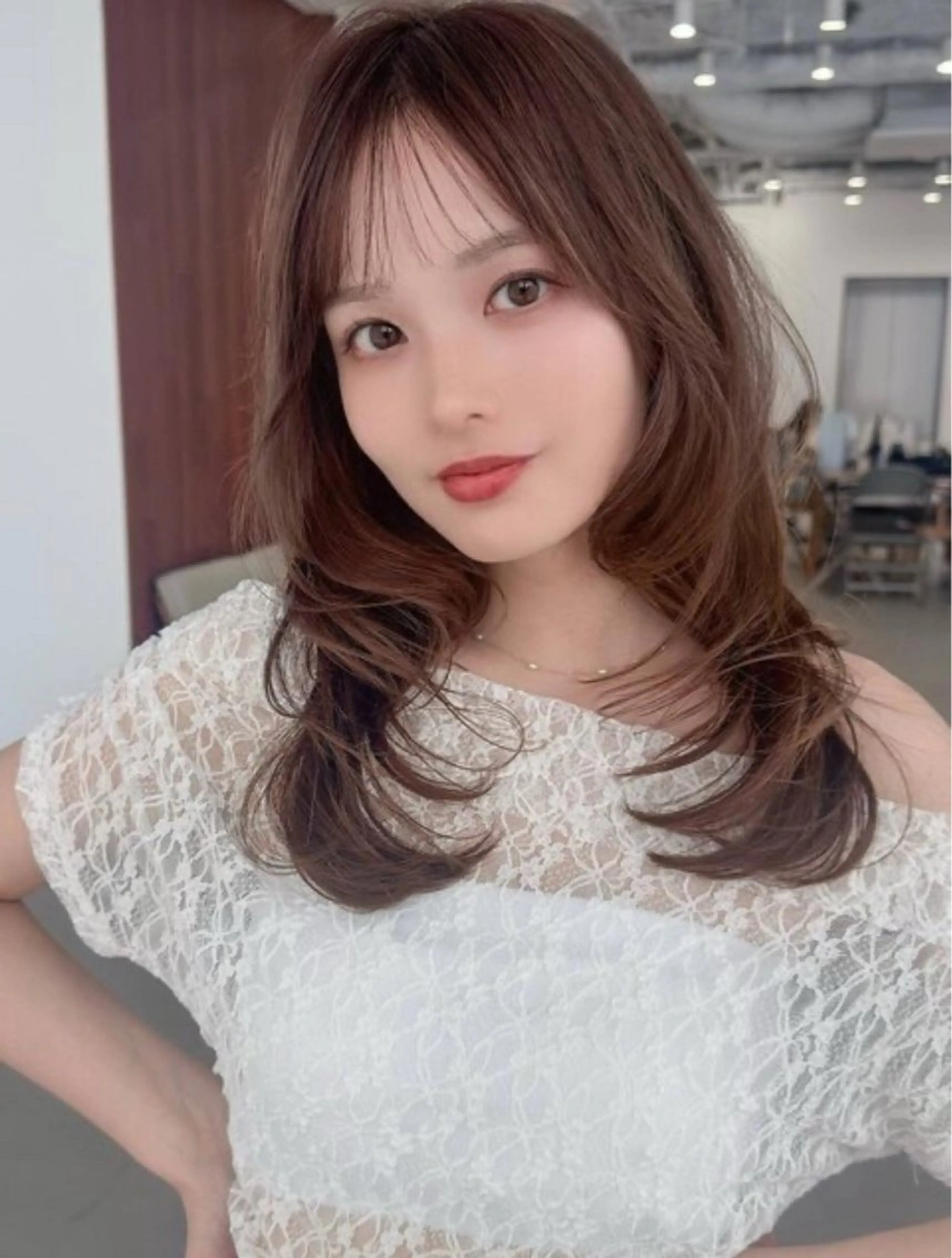 ミディアム カラー ヘアアレンジ カット ヘアカラー トリートメント CODE.LINE富雄店【コードライン】所属・トレンド×似合わせ 中野悠のヘアスタイル