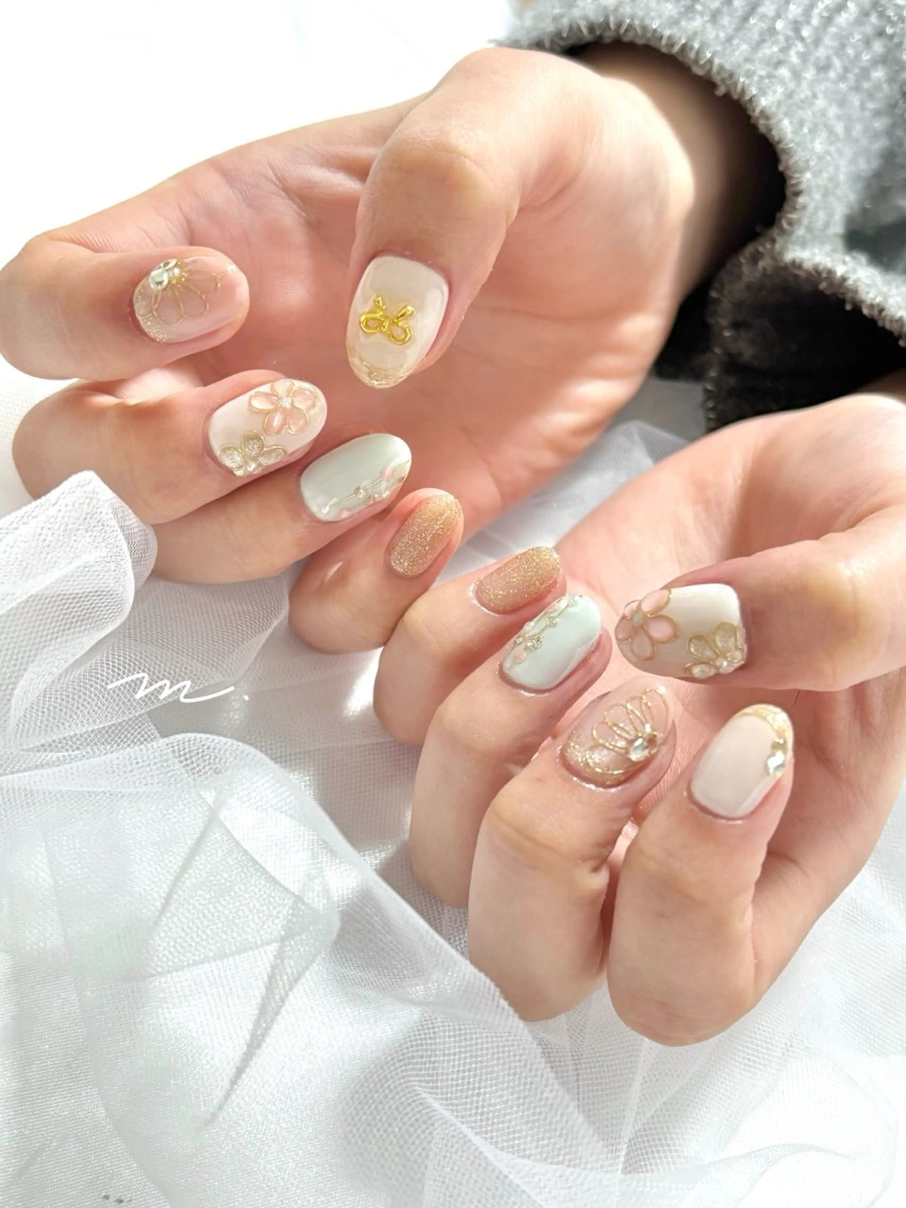 ネイル 成人式 ハンドネイル Mare nailのネイルデザイン