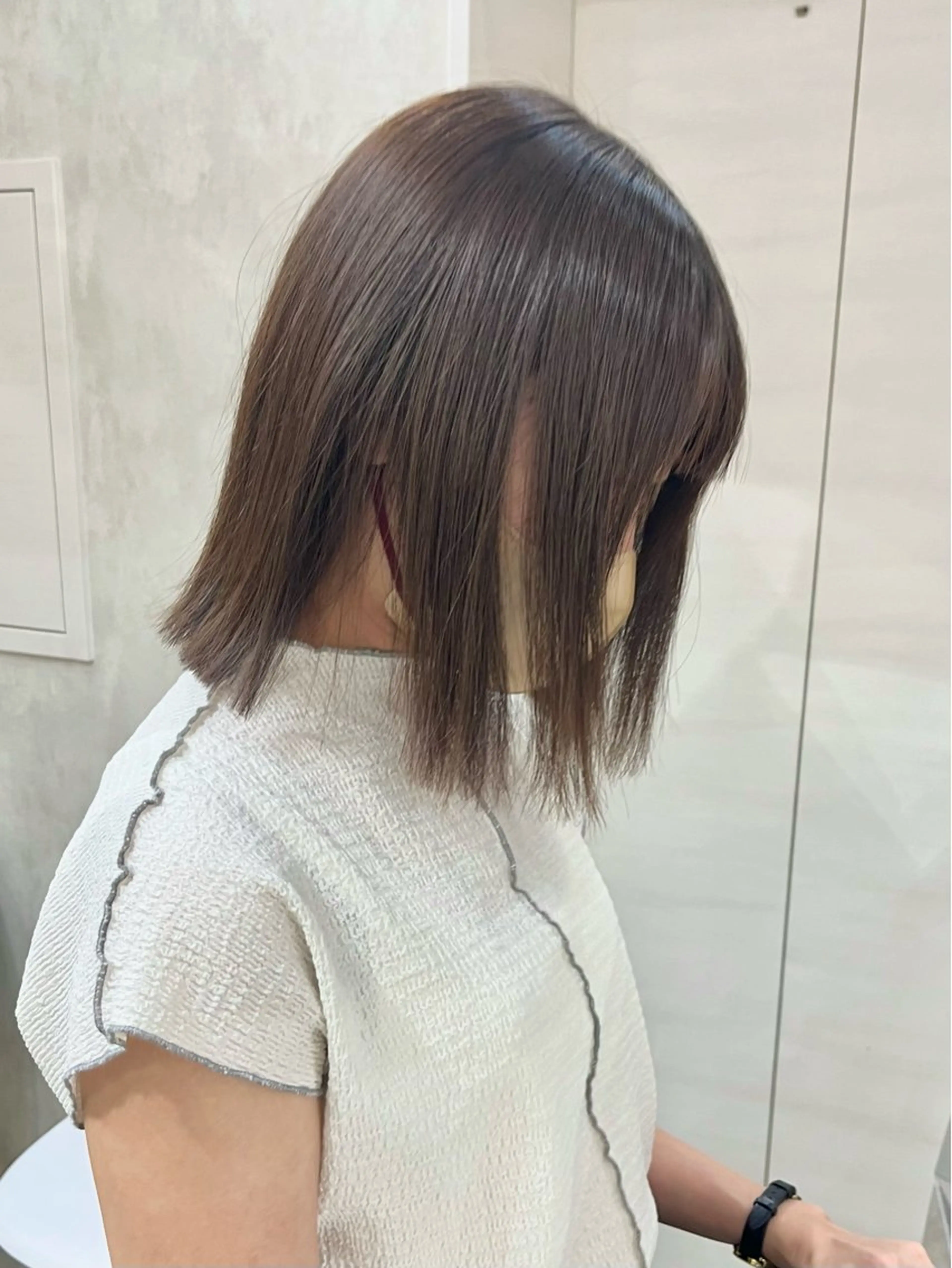 ショート カラー パーマ ヘアアレンジ ブリーチ ケアブリーチ 透明感カラー ダブルカラー ハイライトカラー ボブ｜韓国｜美髪矯正 ｜amika🌙のヘアスタイル