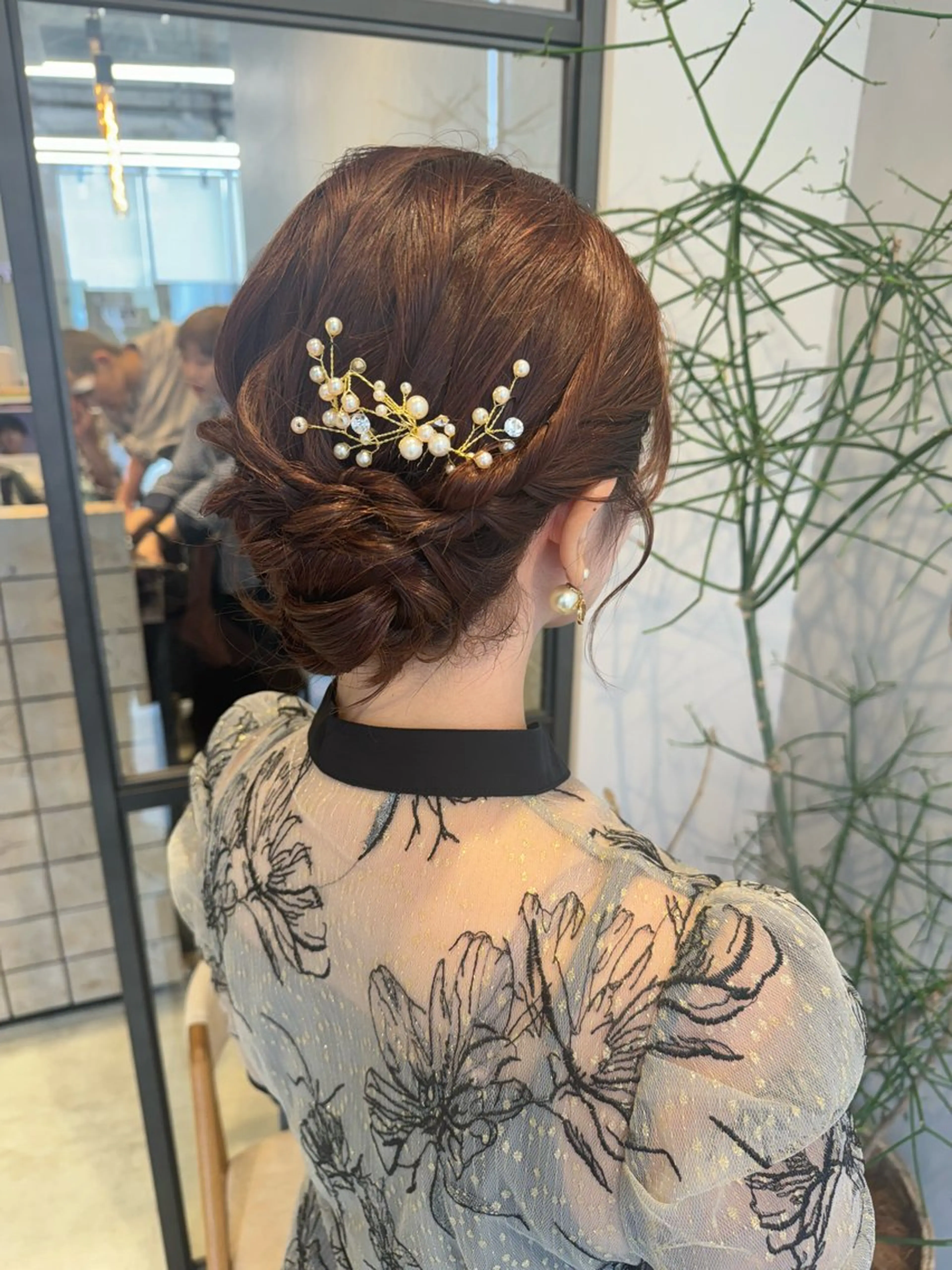 セミロング ヘアアレンジ 透明感カラー✨艶髪 制作🌱山根あゆみのヘアスタイル