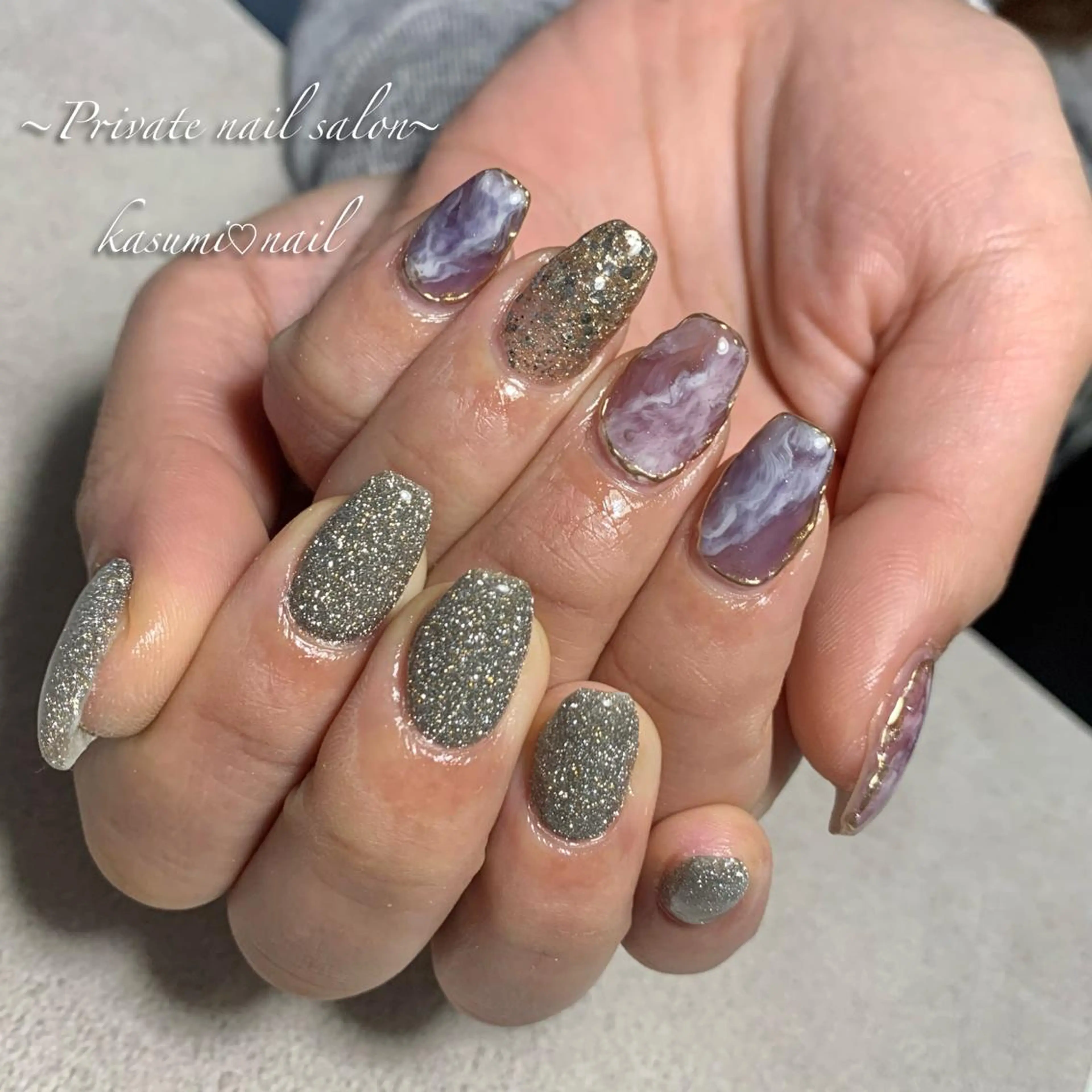 ネイル フラッシュネイル ミラーネイル ニュアンスネイル KASUMI♡ Nailのネイルデザイン