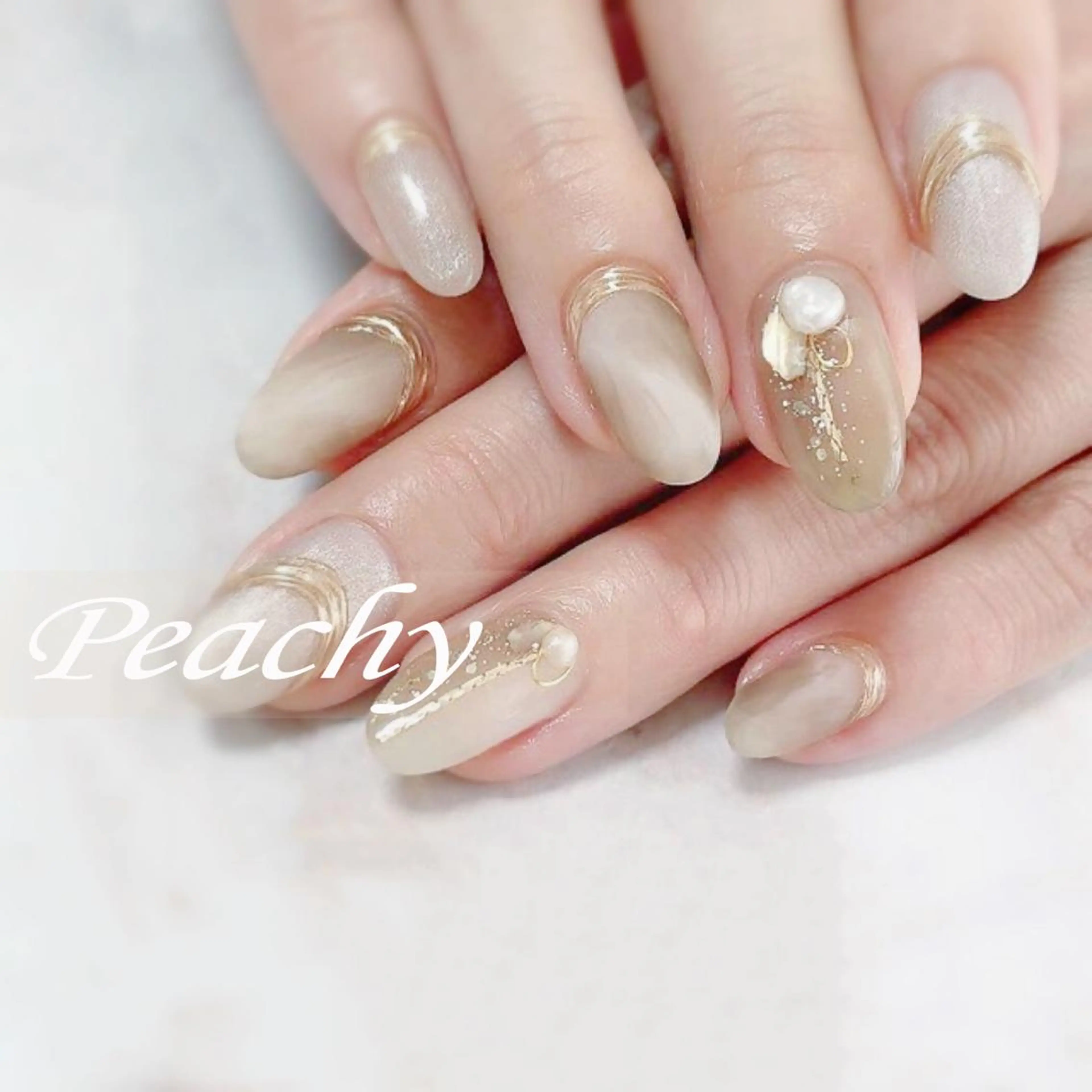 ネイル ハンドネイル Peachy 🍑のネイルデザイン