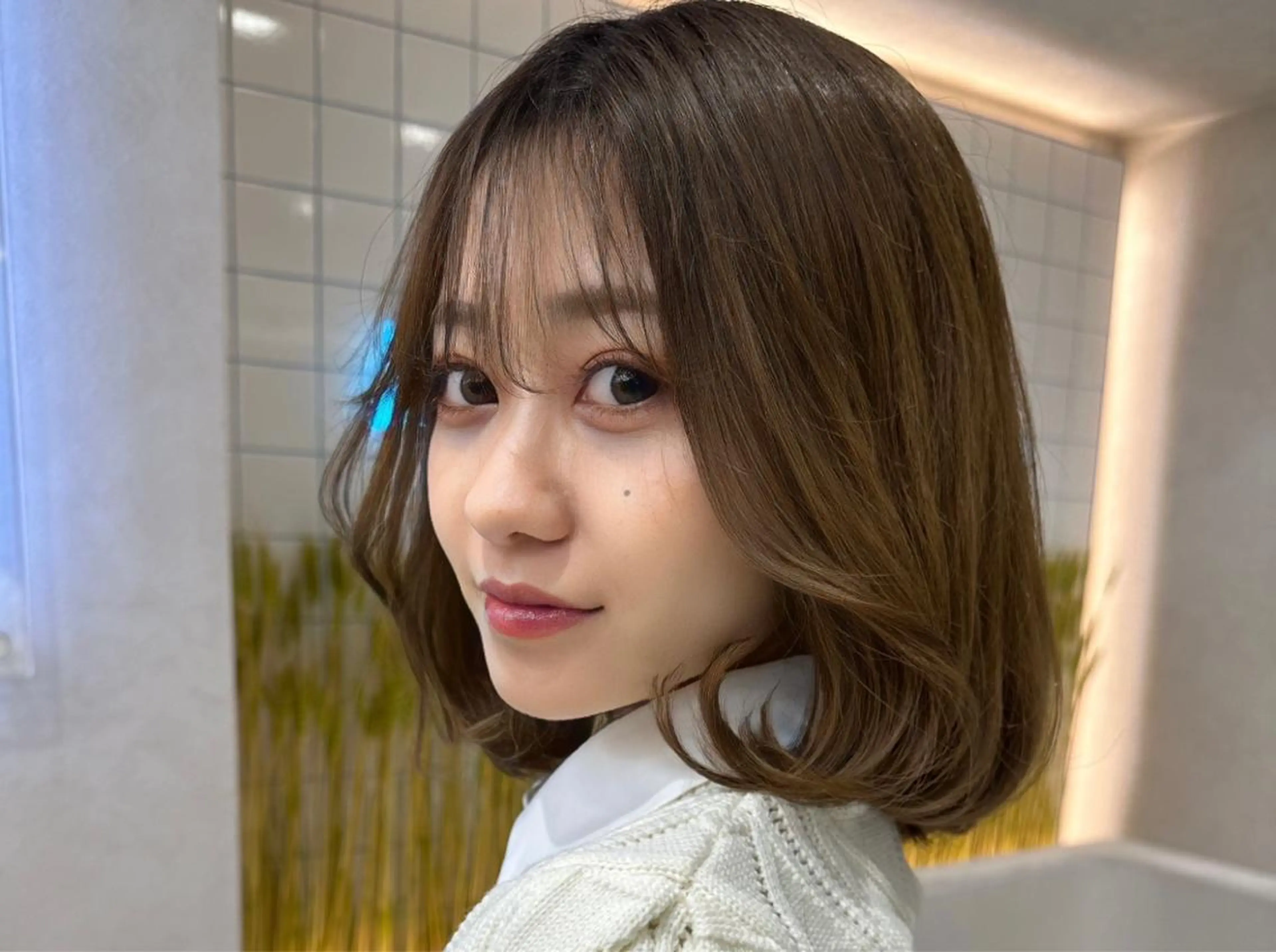 ショート かえ🩶韓国ボブ🎀 透明感カラー🥣のヘアスタイル