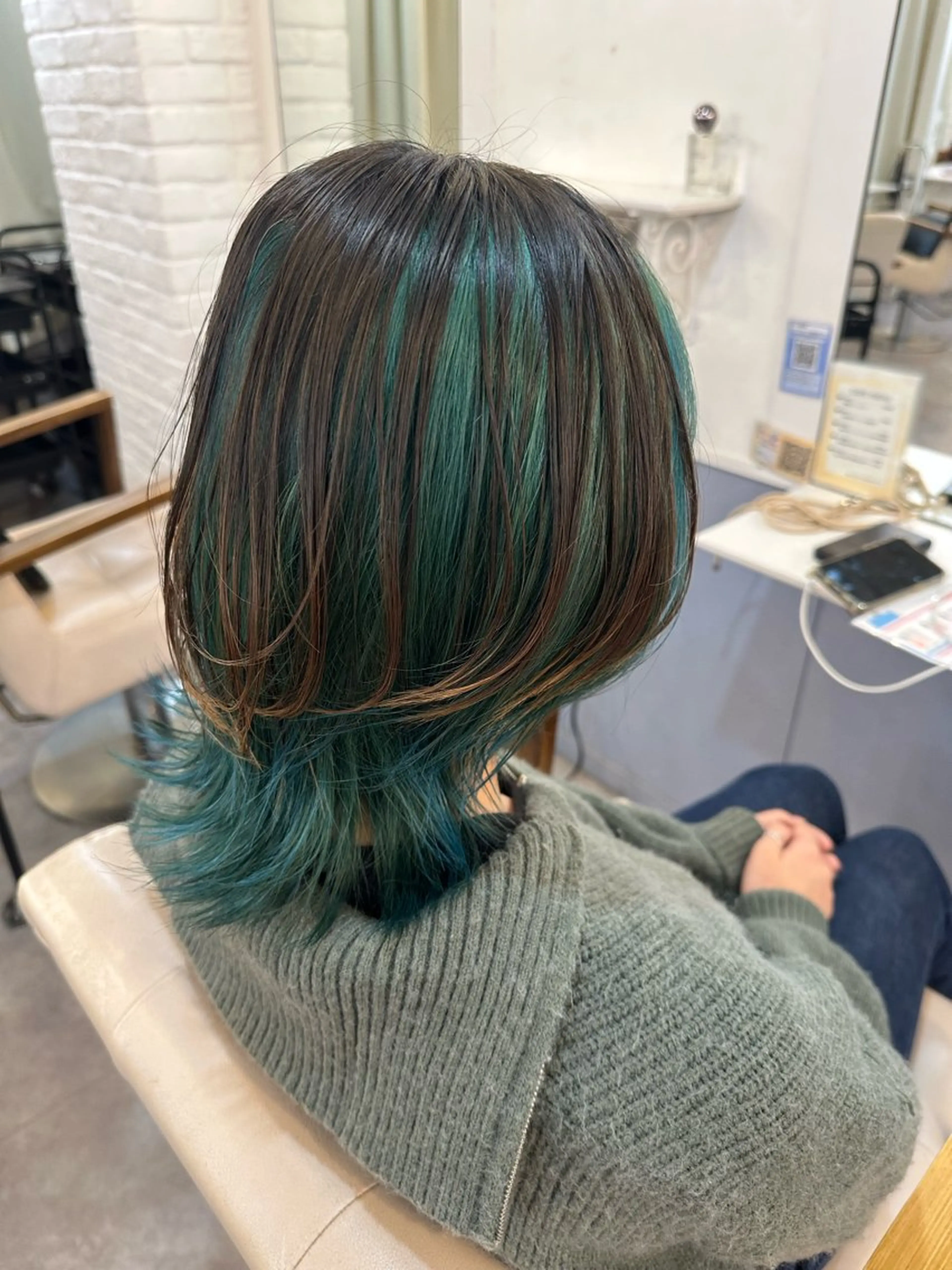 ミディアム カラー ブリーチ インナーカラー ヘアカラー 🩵透明感/高発色 /難波/北原佑記🌸のヘアスタイル