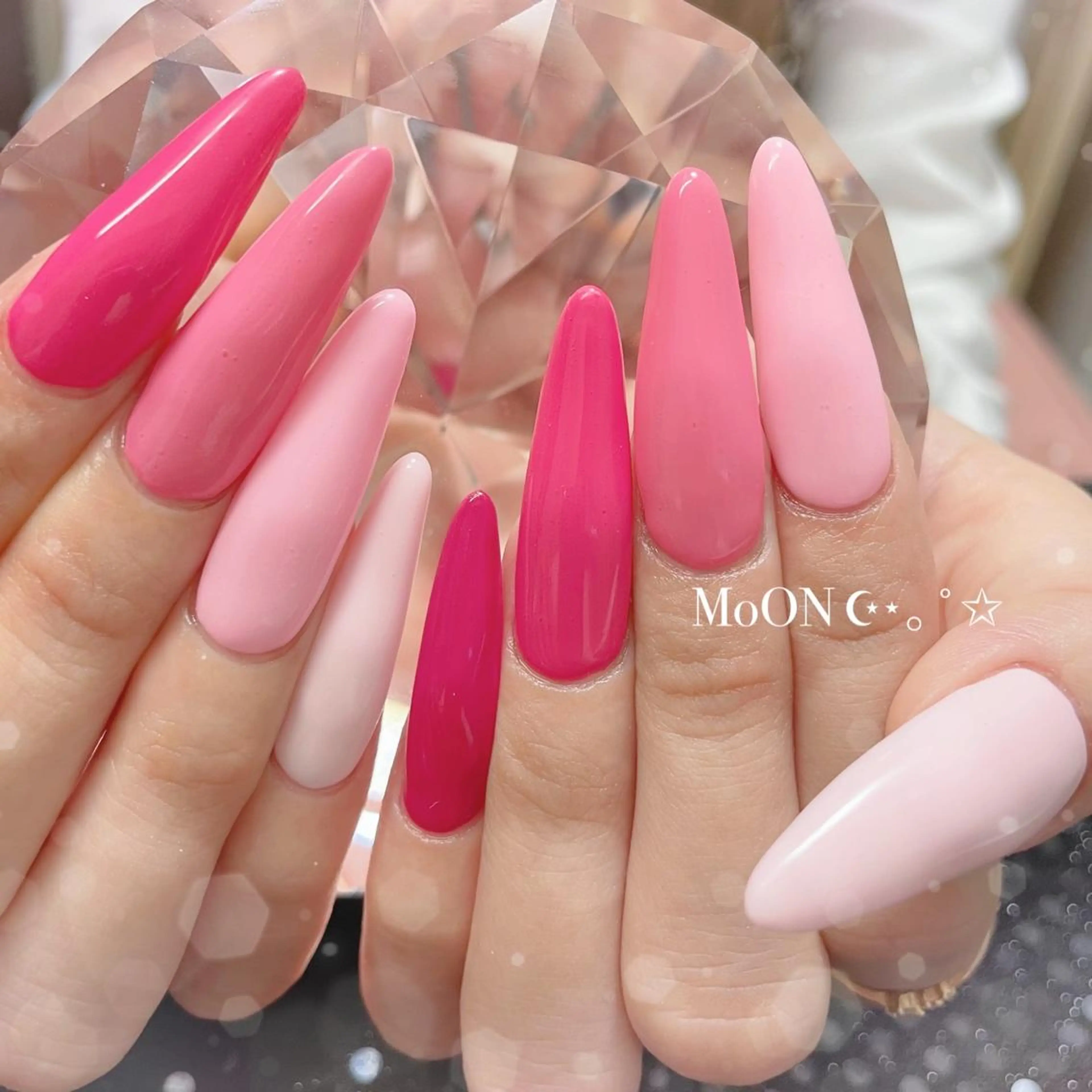 ネイル スカルプネイル MoON...❤︎ MeGuのネイルデザイン