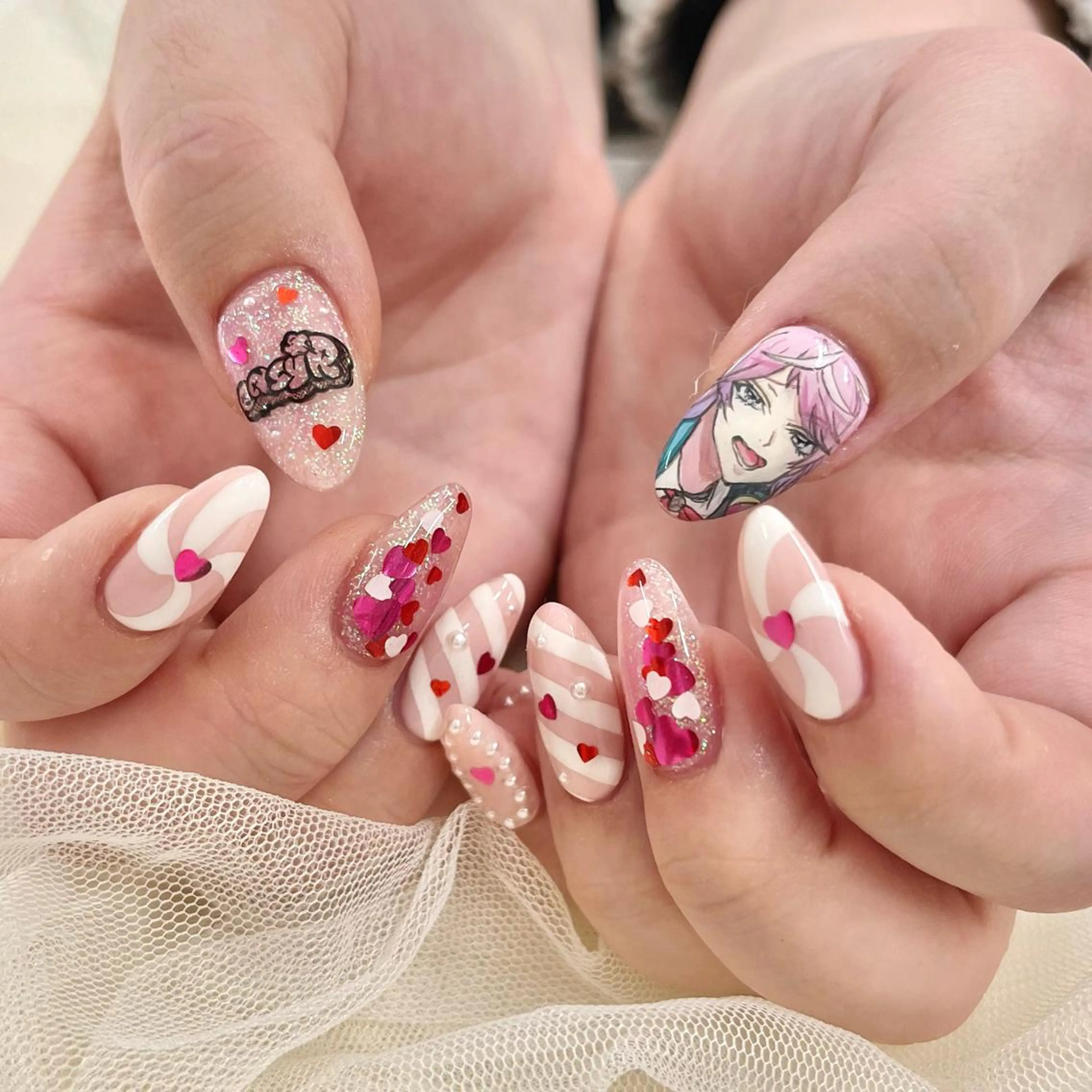 セミロング ハンドネイル 池袋痛ネイル Nok. 渡辺のネイルデザイン