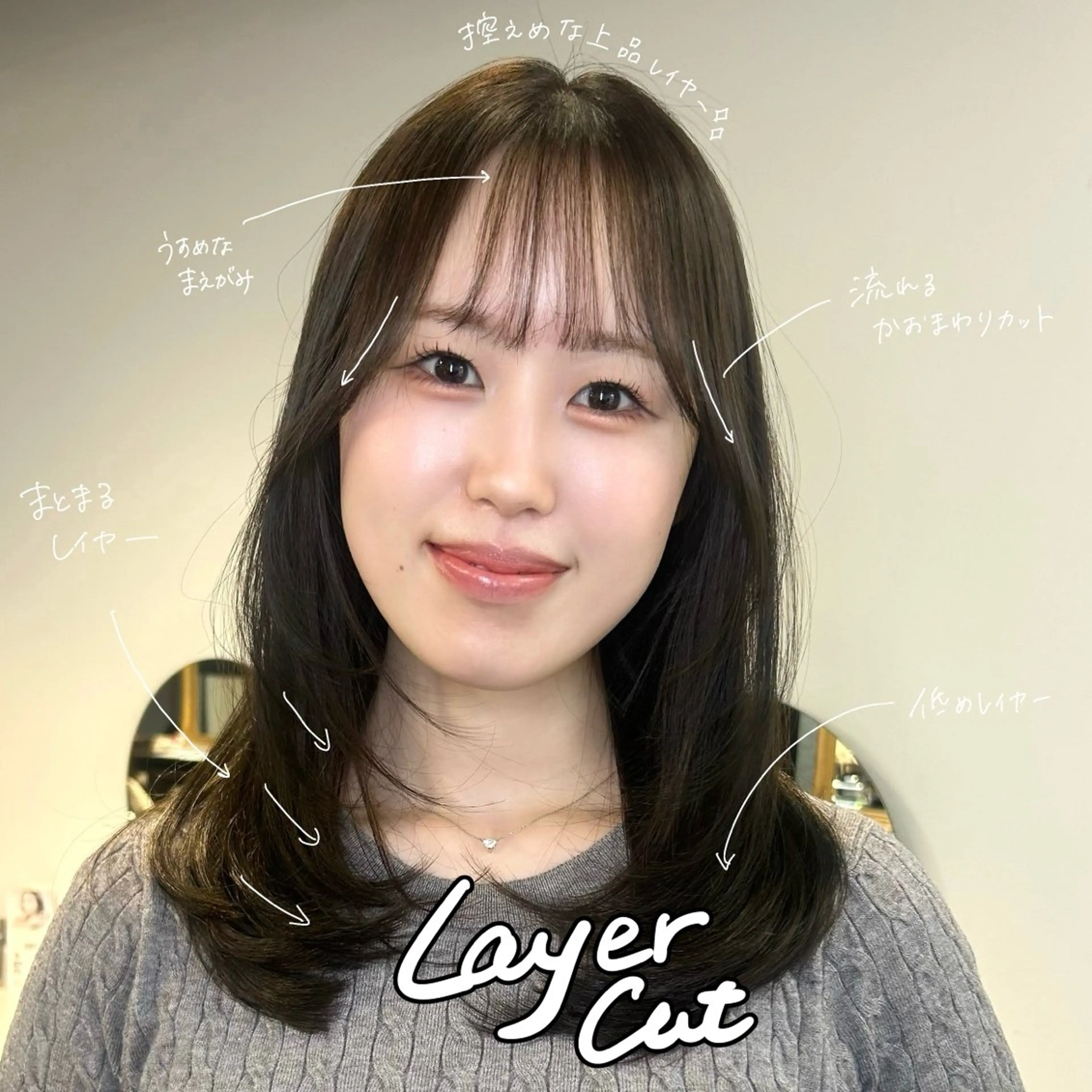 セミロング カラー ヘアアレンジ セミロングパーマ ブリーチ ダブルカラー ブリーチなしカラー くびれヘア カット 縮毛矯正 トリートメント レイヤーカット×髪質 改善🇰🇷シオリのヘアスタイル