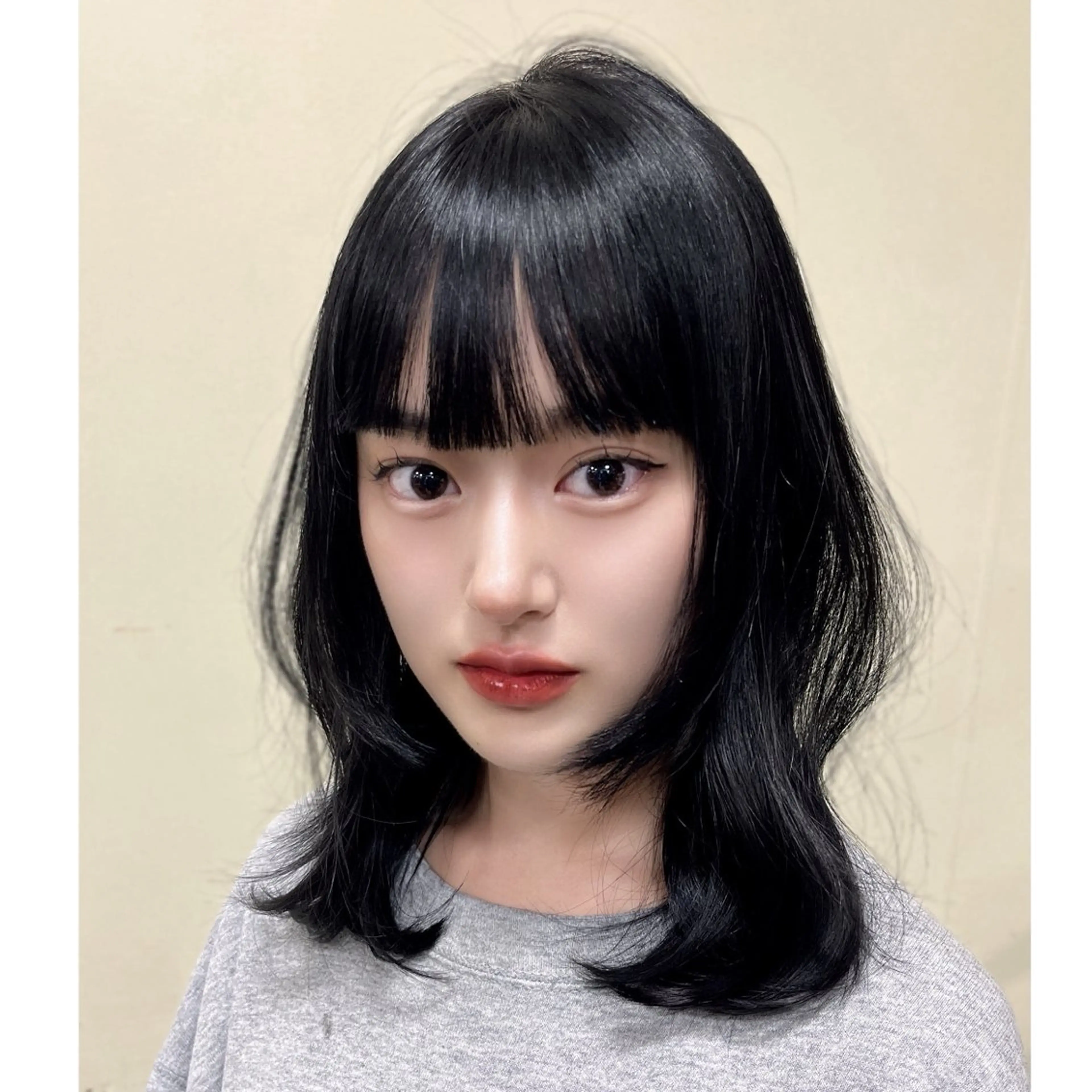 ミディアム カラー 🩷珠梨【韓国ヘア】 【顔周りカット】のヘアスタイル
