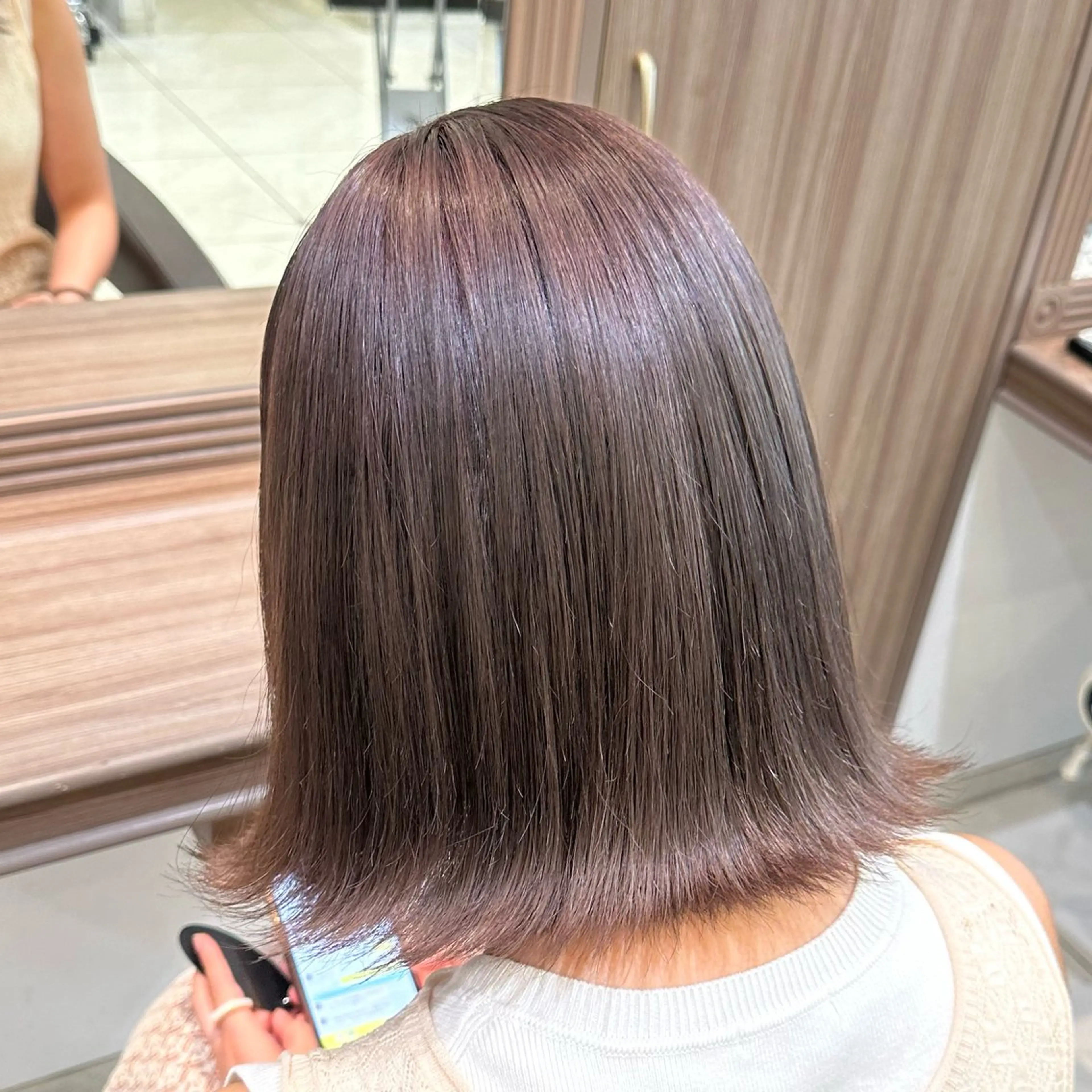 ミディアム カラー ブリーチ ブリーチなしカラー ヘアカラー 𓍯暖色/韓国風 田中沙羅‎𓍯のヘアスタイル