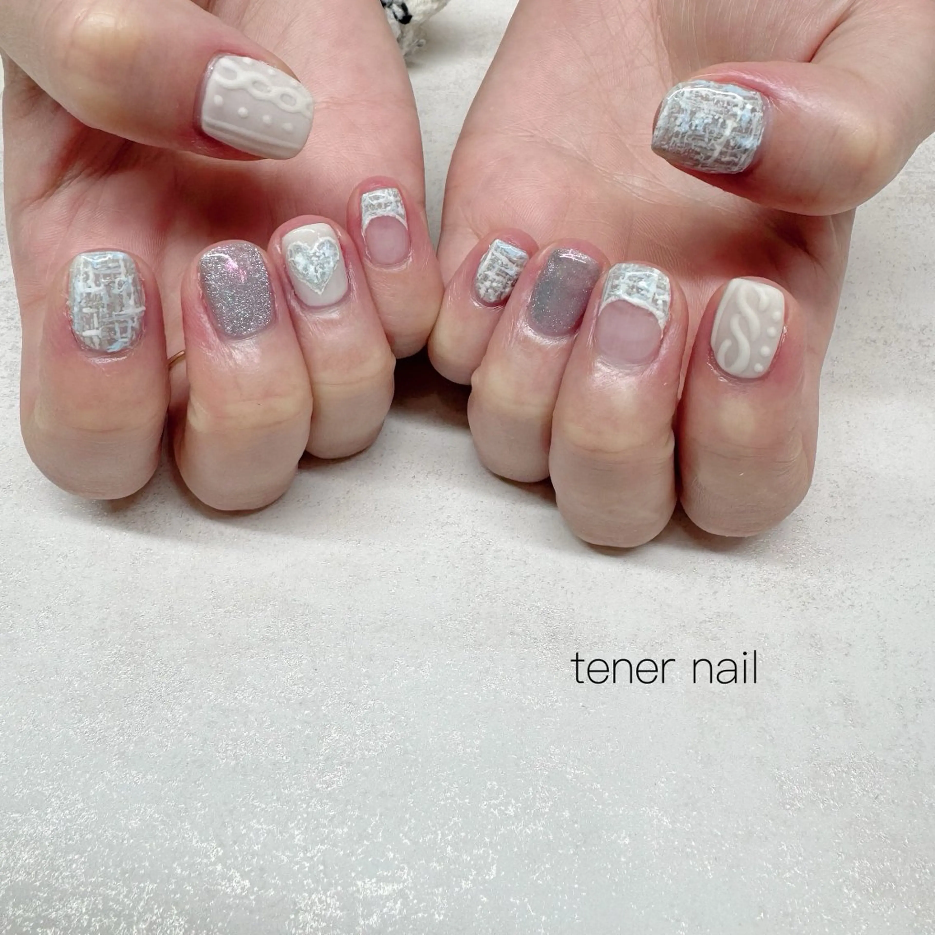ネイル ツイードネイル ハンドネイル テネルネイル tener nailのネイルデザイン