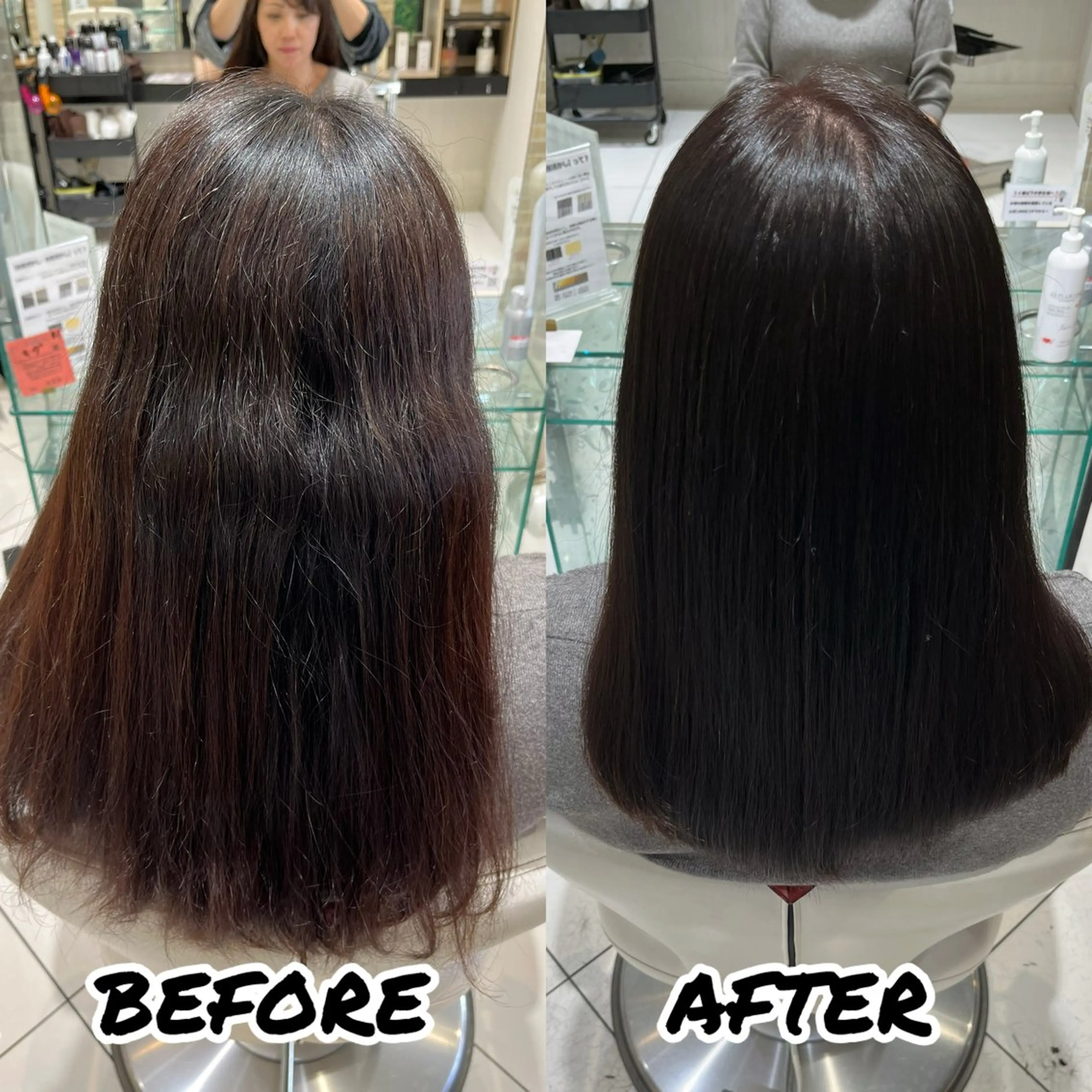 ロング 髪質改善 縮毛矯正 カット ヘアカラー 縮毛矯正 トリートメント 髪質改善美容師 鈴木のヘアスタイル