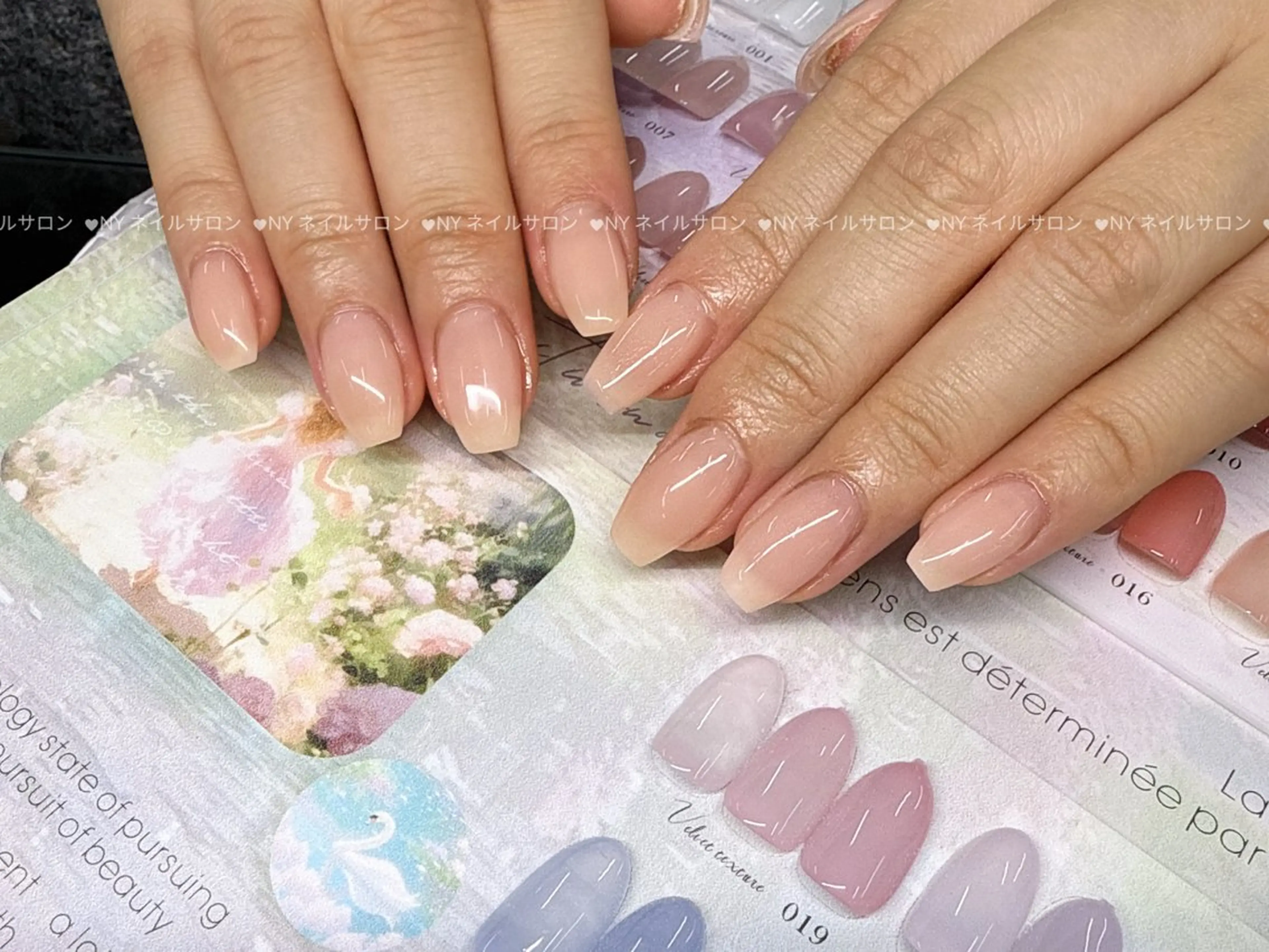 ネイル 長さ出し フットネイル フレンチネイル ジェルネイル ガーリー ハンドネイル フットネイル ハンドケア NYネイルサロン 千葉中央店のネイルデザイン