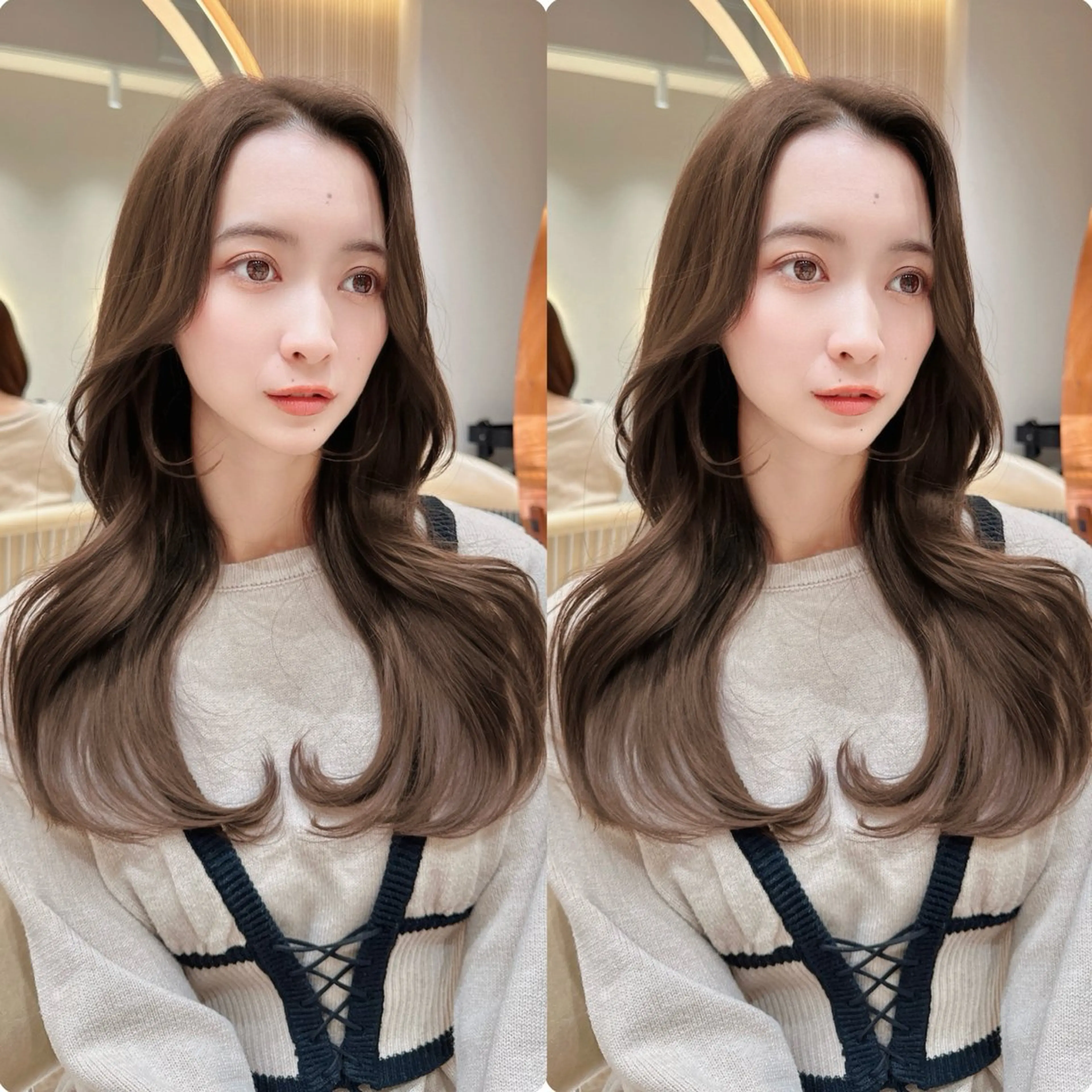 セミロング カット ヘアカラー トリートメント レイヤー❣️縮毛矯 川村利幸のヘアスタイル