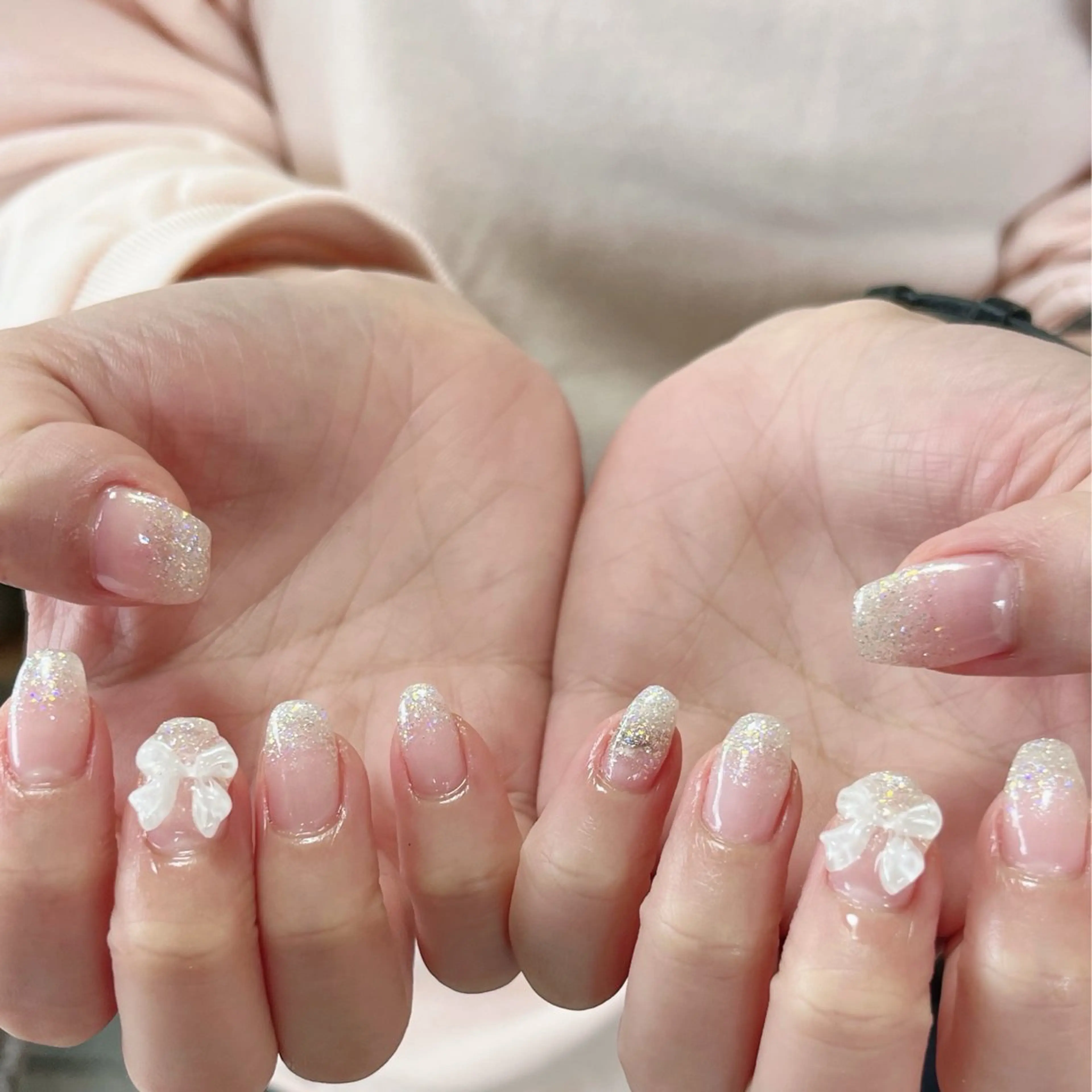 ネイル フラッシュネイル ジェルネイル キラキラネイル ラメ(グリッター) ニュアンスネイル ハンドネイル tamu nail 　金町のネイルデザイン
