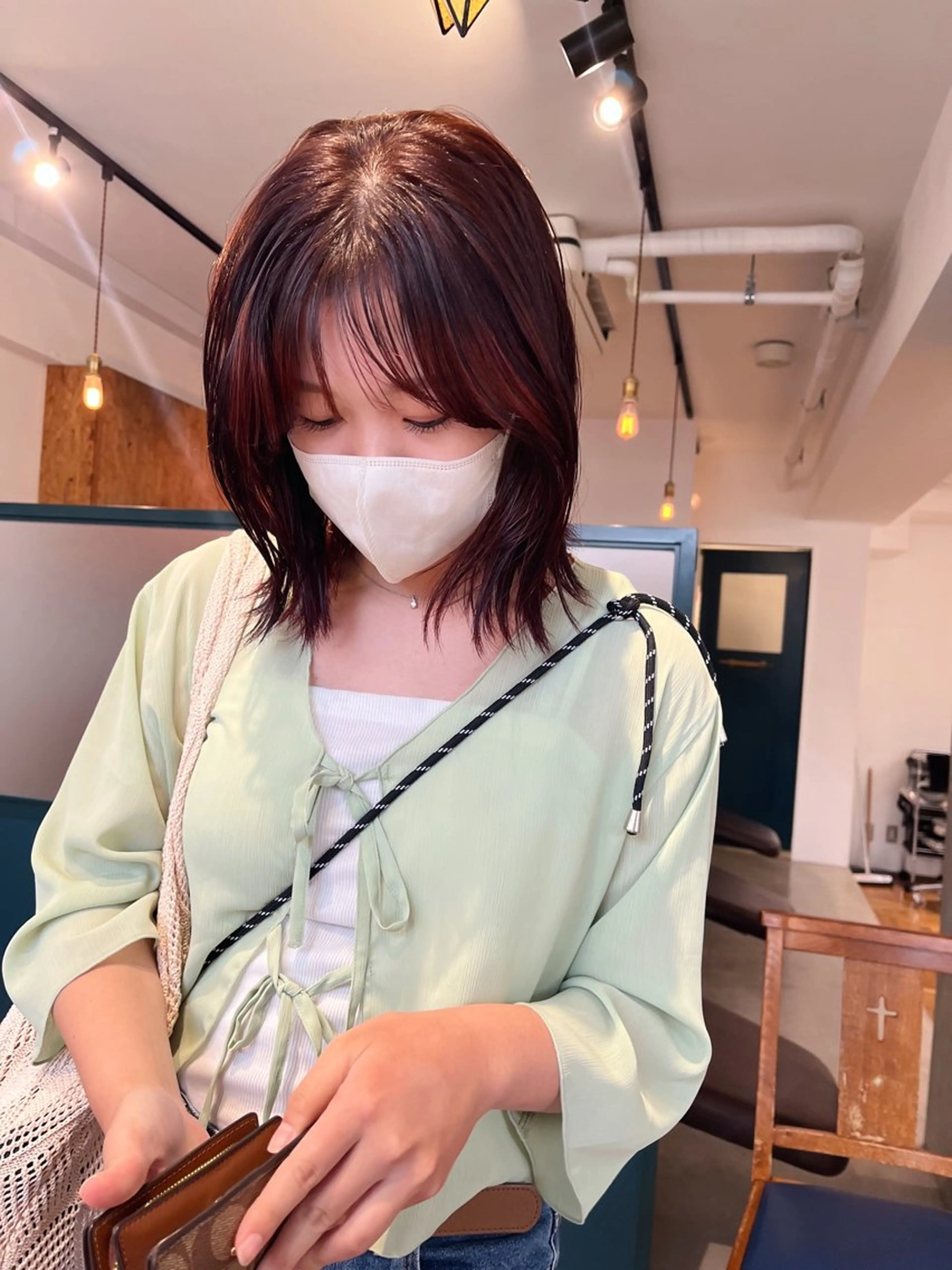 ミディアム カラー 暖色/パーマ 🌼クニトウメイのヘアスタイル