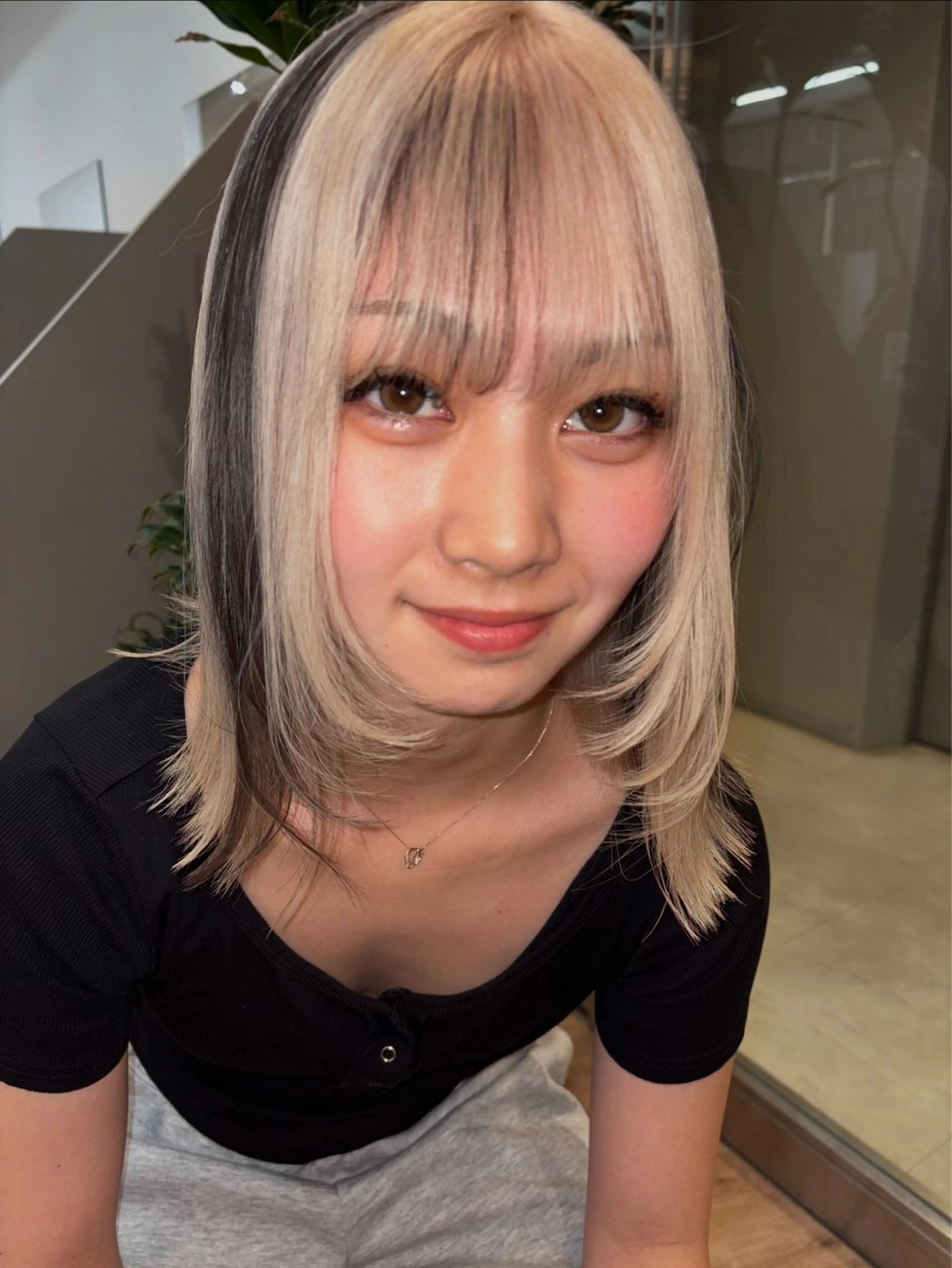 ミディアム レイヤーカット 吉留愛加/ 似合わせ/心斎橋のヘアスタイル