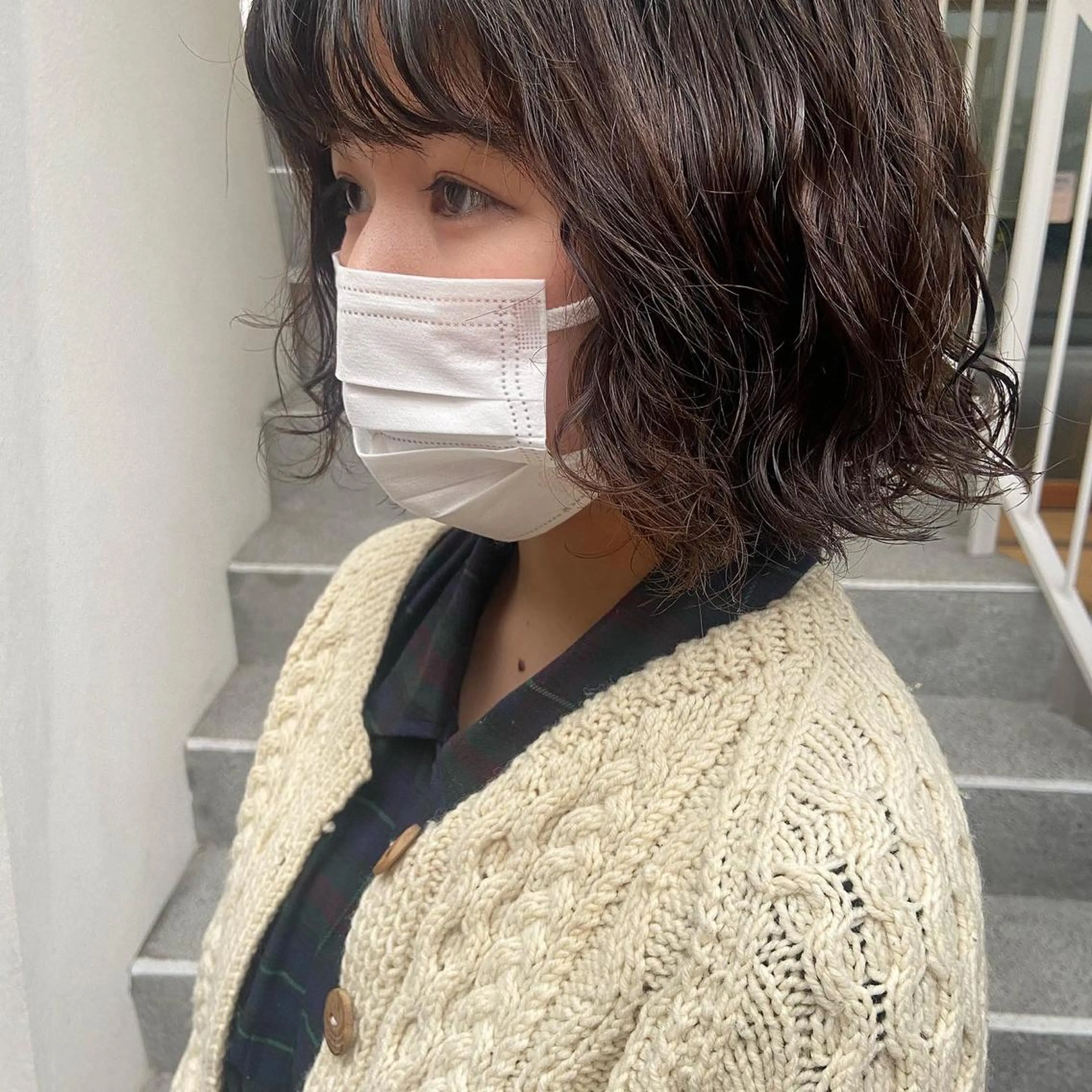 ミディアム カラー パーマ satsuki 暖色・ブラウンカラーのヘアスタイル