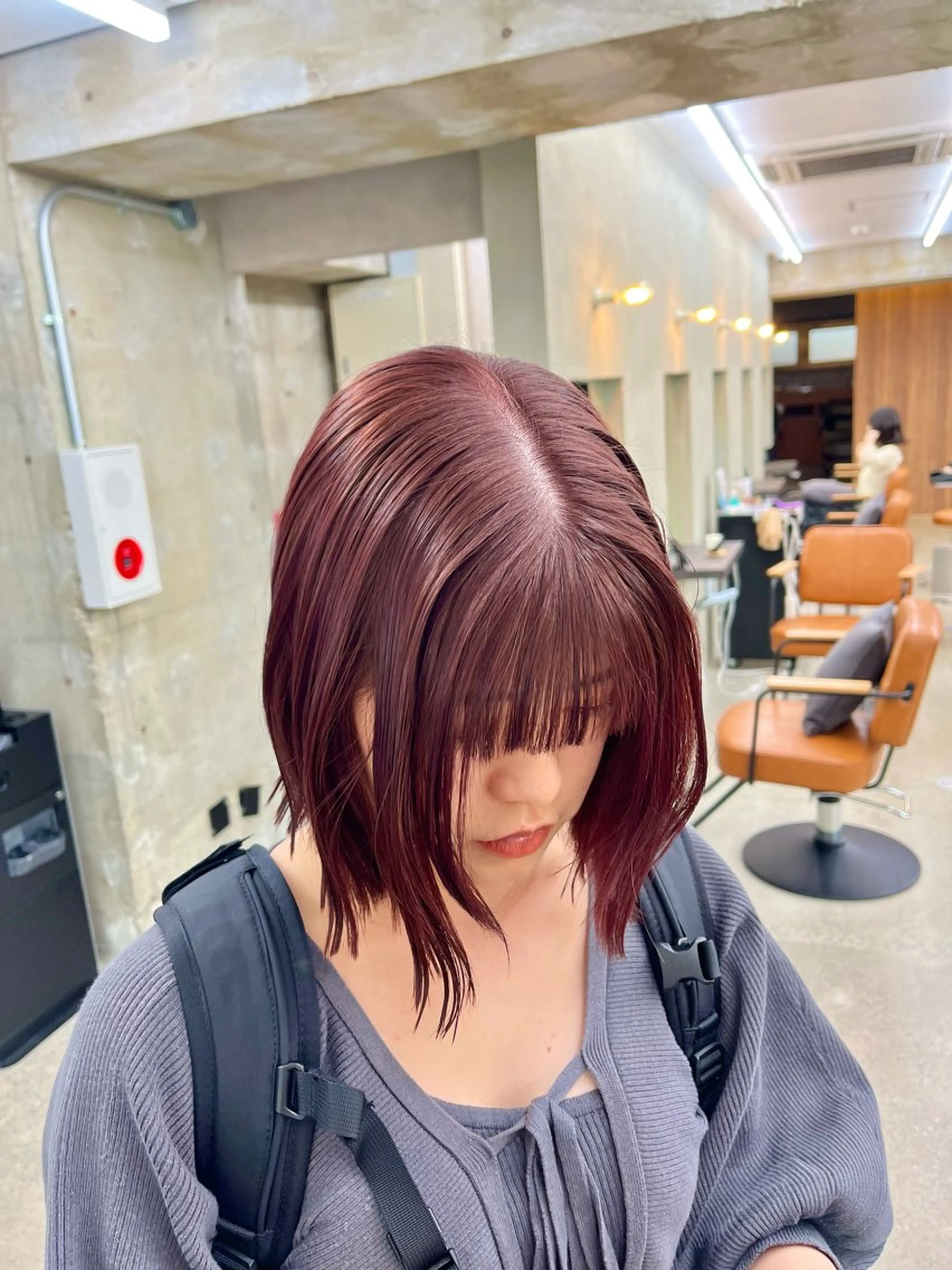 ミディアム カット ヘアカラー トリートメント 🌸暖色カラー/ボブ 一色愛海🌸のヘアスタイル