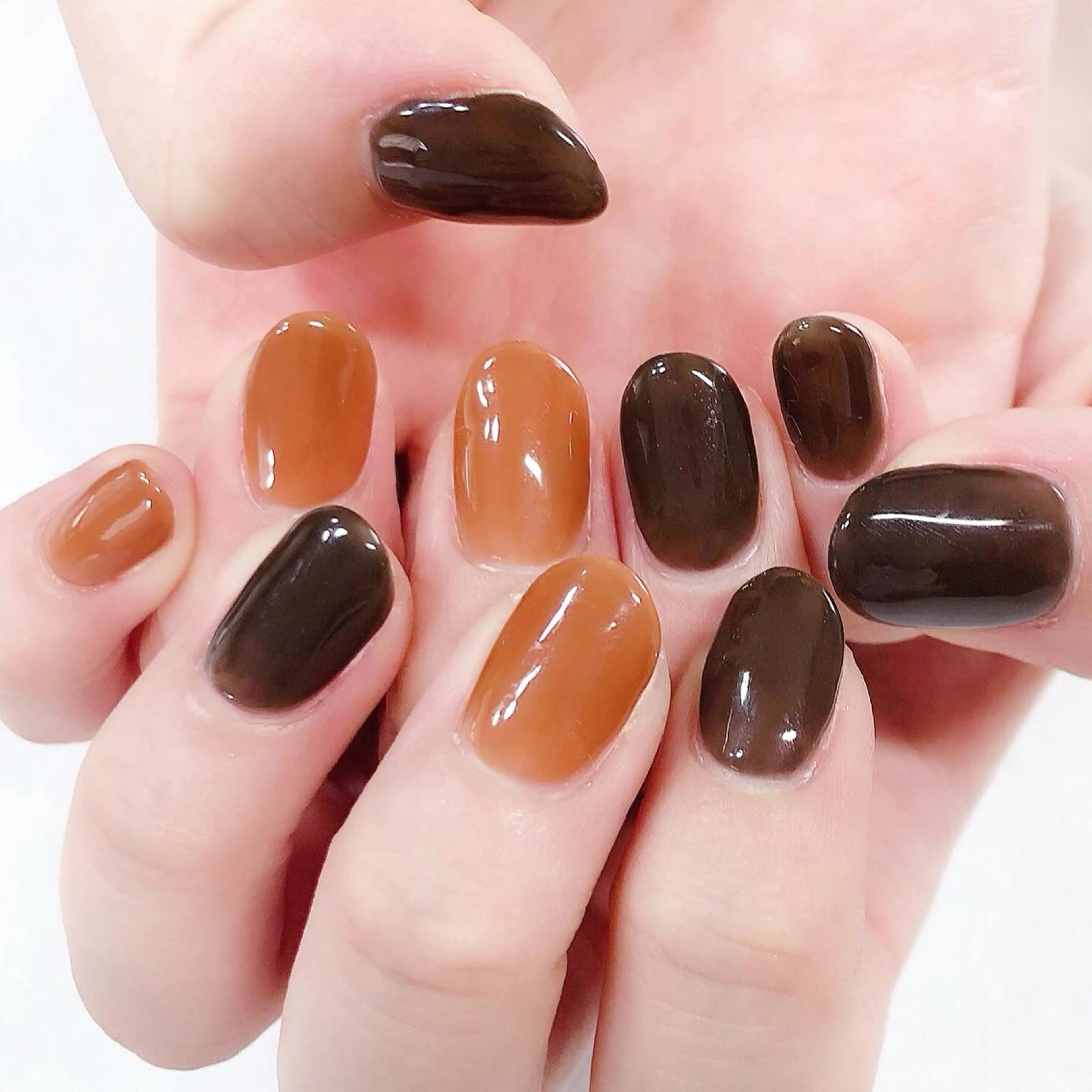 ネイル ジェルネイル ワンカラーネイル 東 千夏のネイルデザイン