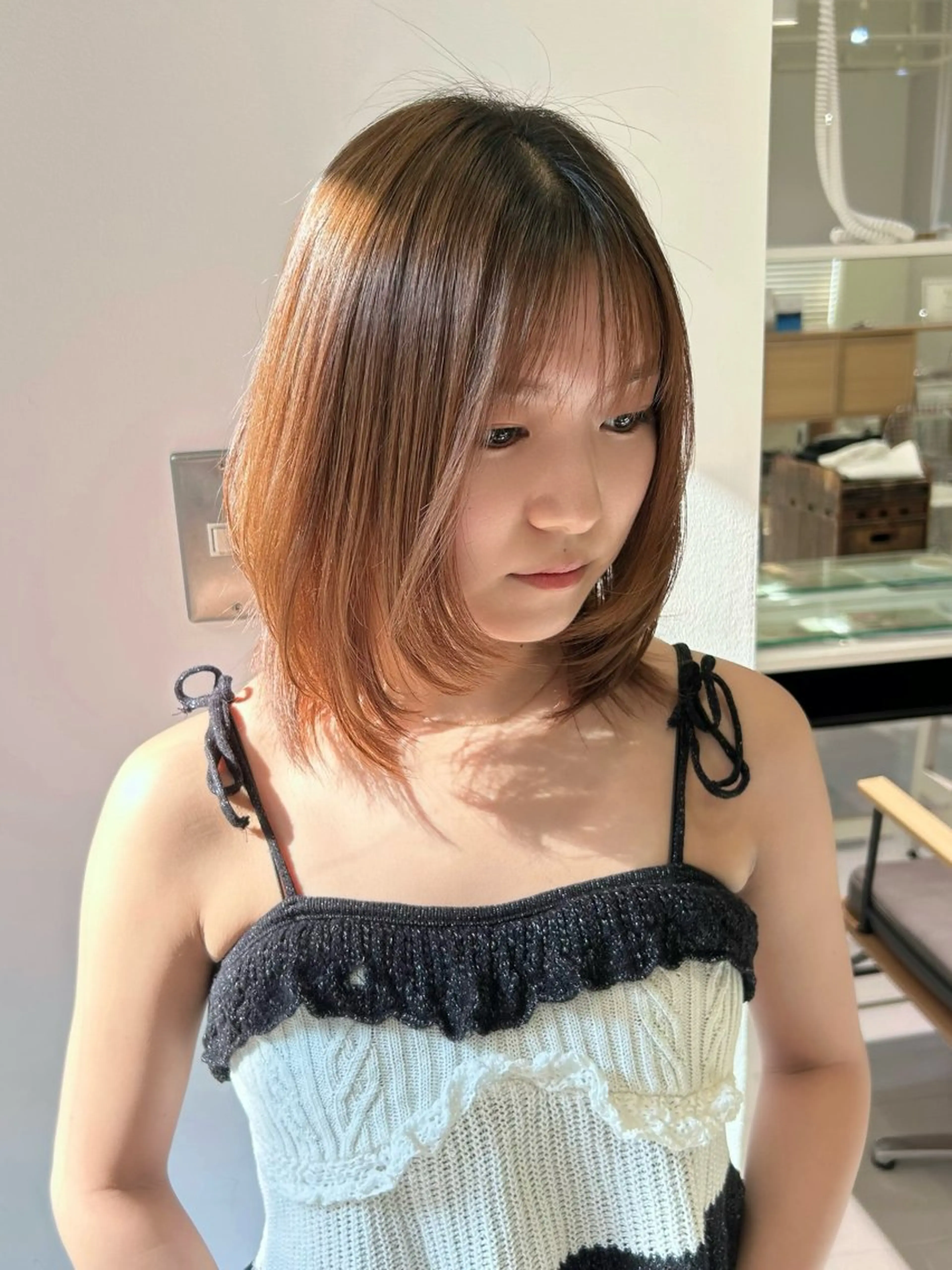 ミディアム カット レイヤーカット⛓ hina🩶のヘアスタイル