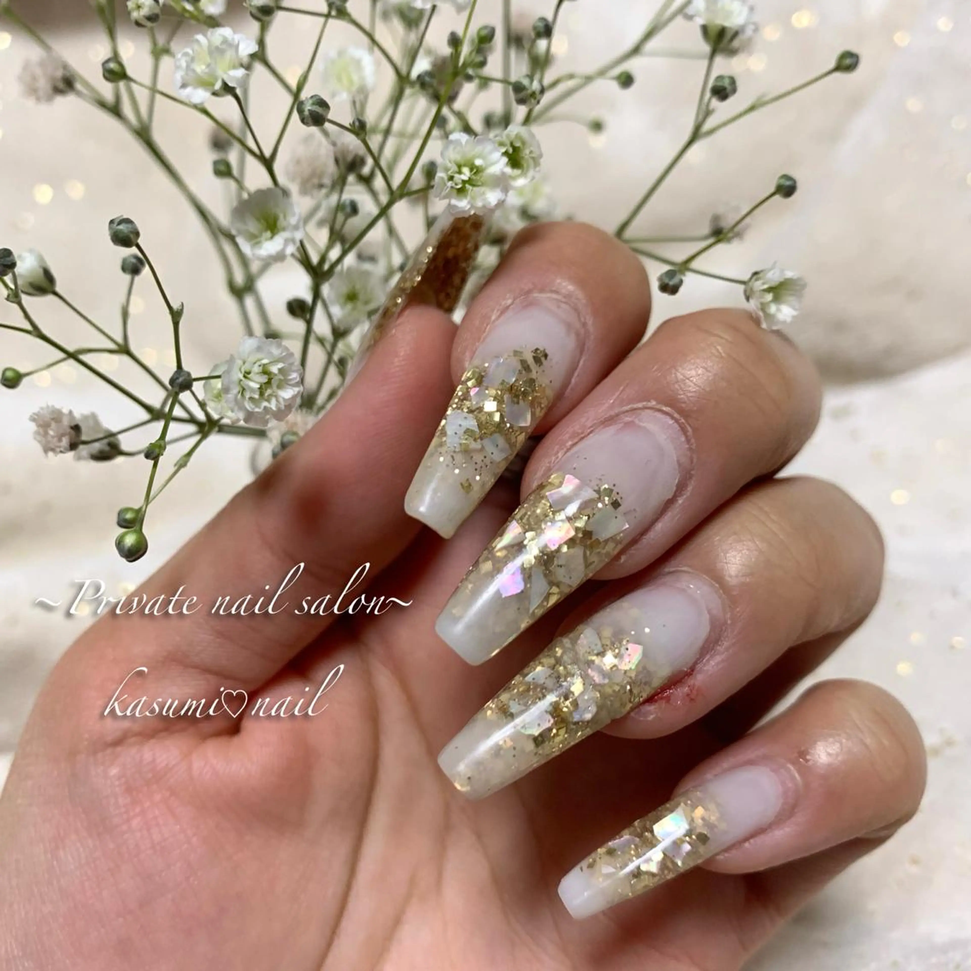 ネイル アートネイル ラメ(グリッター) マグネットネイル ミラーネイル 持ち込み KASUMI♡ Nailのネイルデザイン