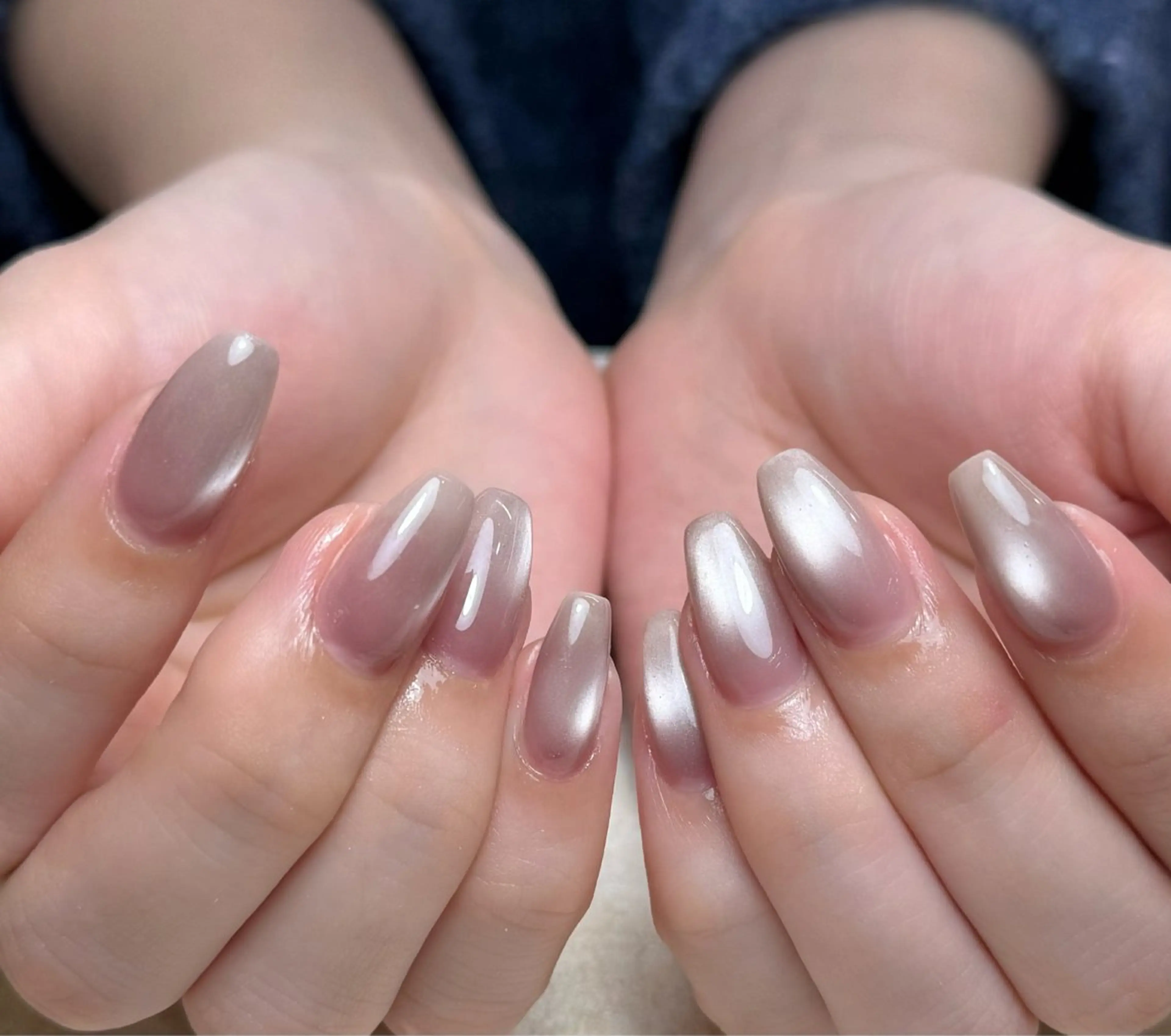 ネイル チークネイル 長さ出し フレンチネイル グラデーション キラキラネイル 中野駅から2分 MEO NAILのネイルデザイン