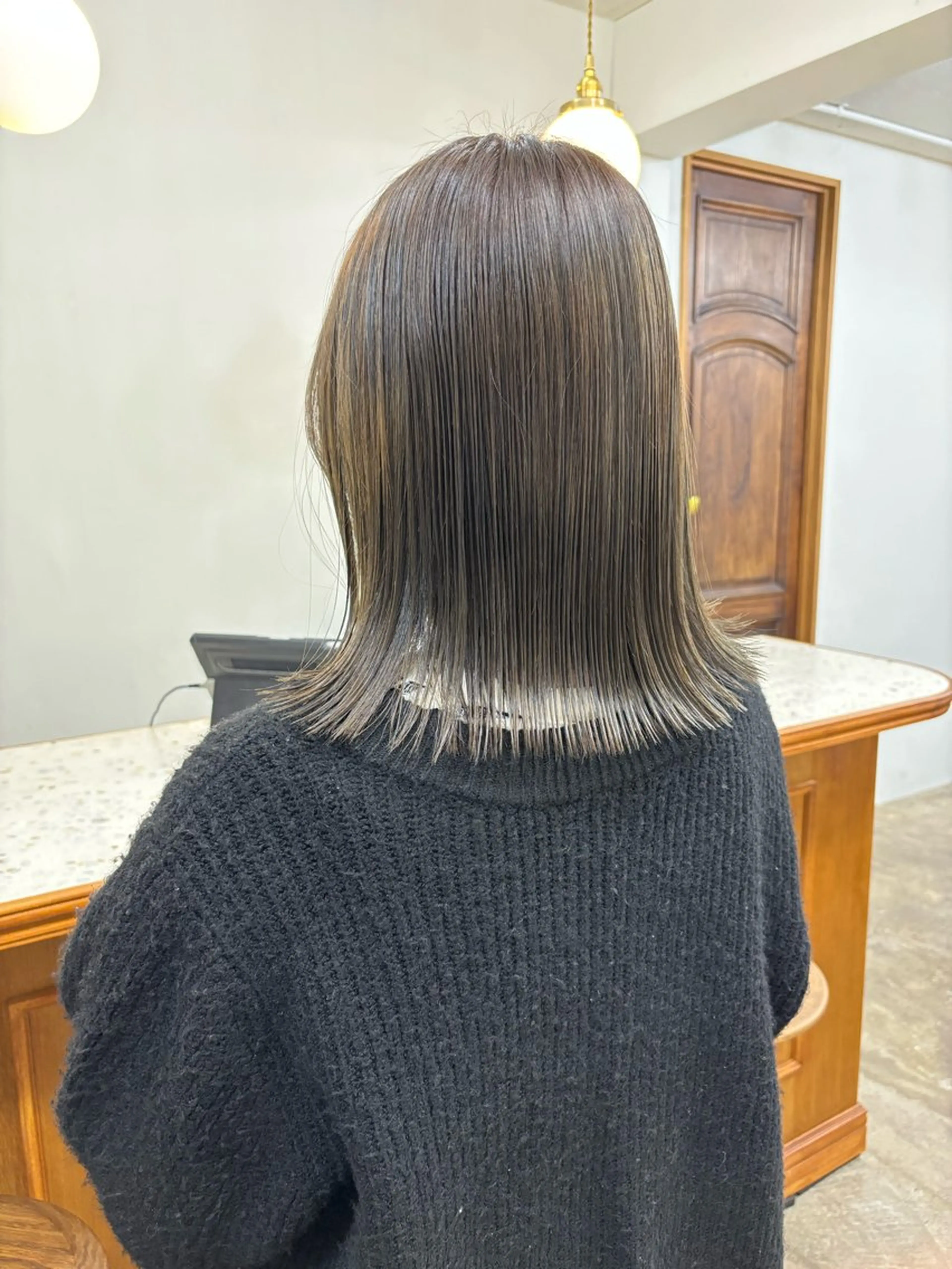 ミディアム カラー ベージュカラー ブリーチ 透明感カラー ブリーチなしカラー オリーブベージュ ayano🫧 《CIEN》のヘアスタイル