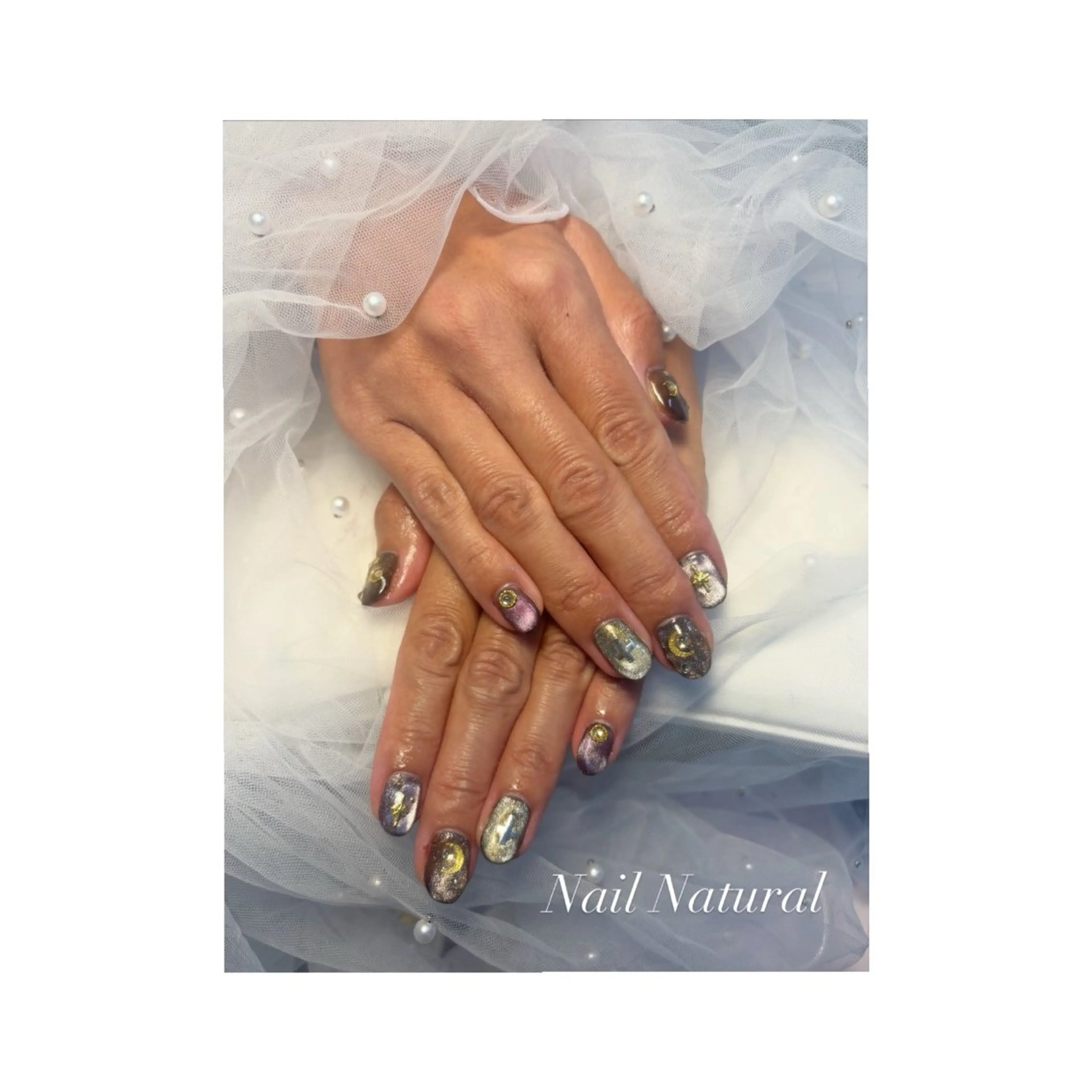 ネイル フラッシュネイル フットネイル フレンチネイル ジェルネイル ガラスフレンチ ハンドネイル Nail salon Natulalのネイルデザイン