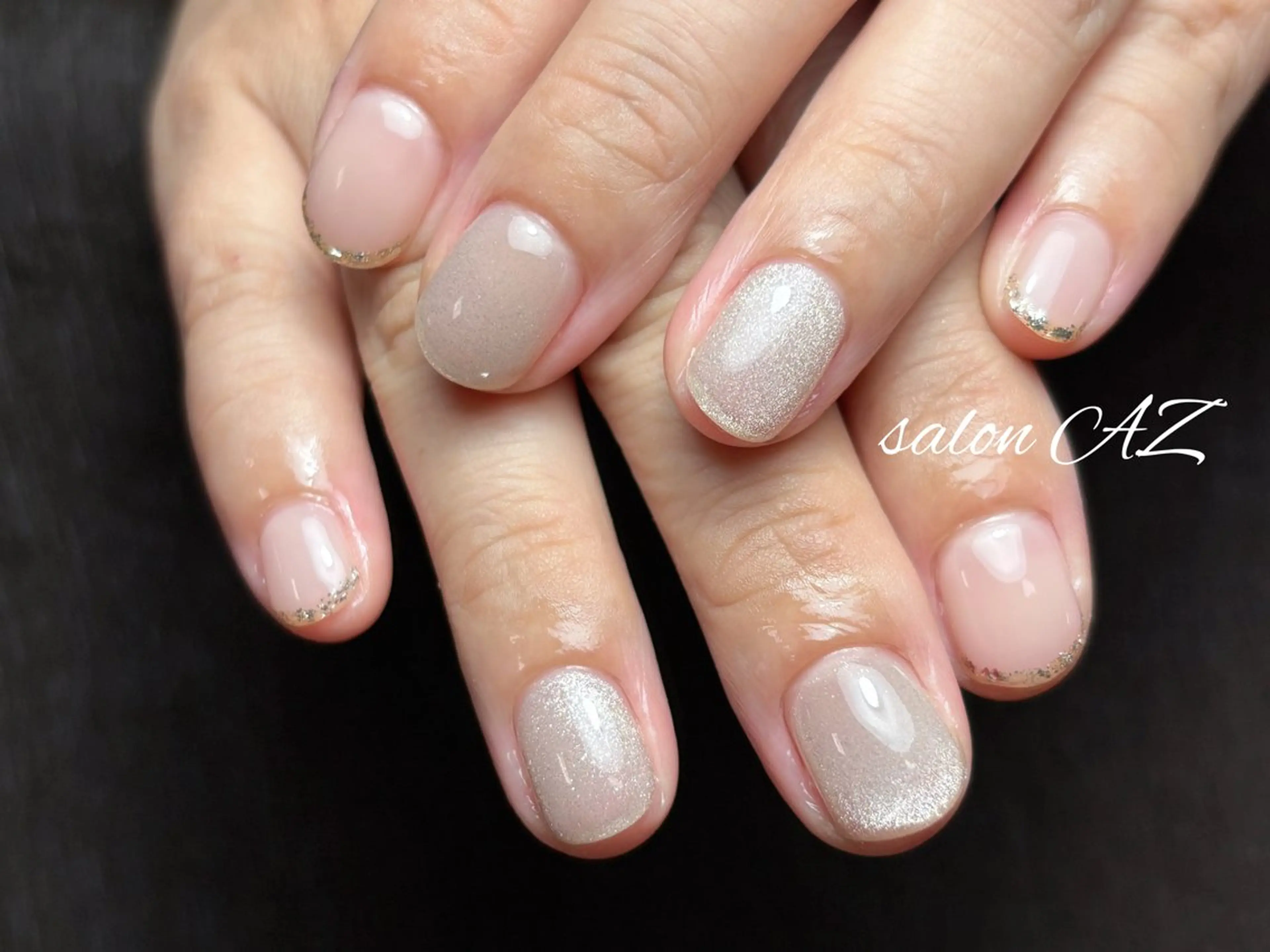 ネイル アートネイル 長さ出し フットネイル フレンチネイル ジェルネイル ハンドネイル salon AZのネイルデザイン