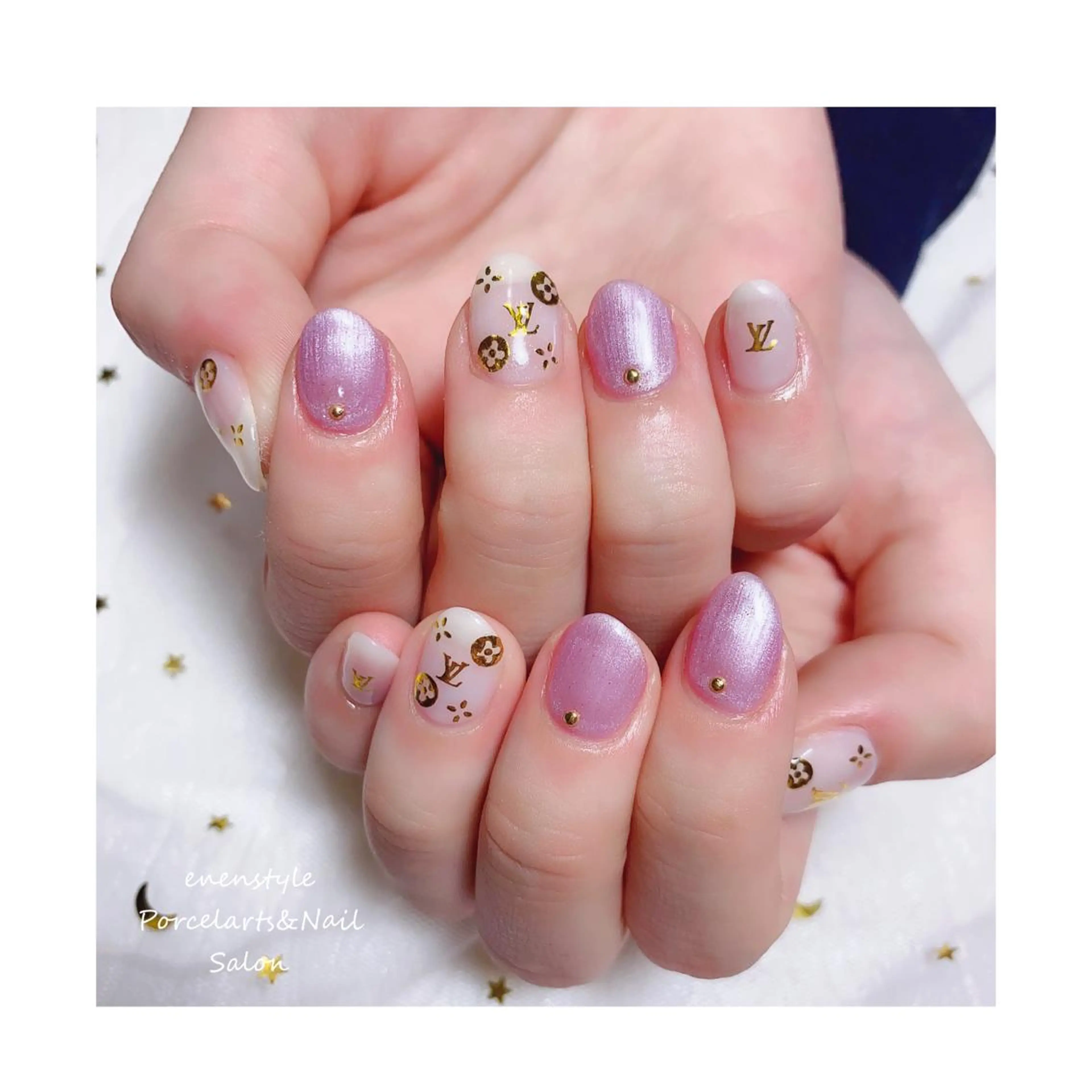 ミディアム ネイル ハンドネイル 👑enen style👑のネイルデザイン