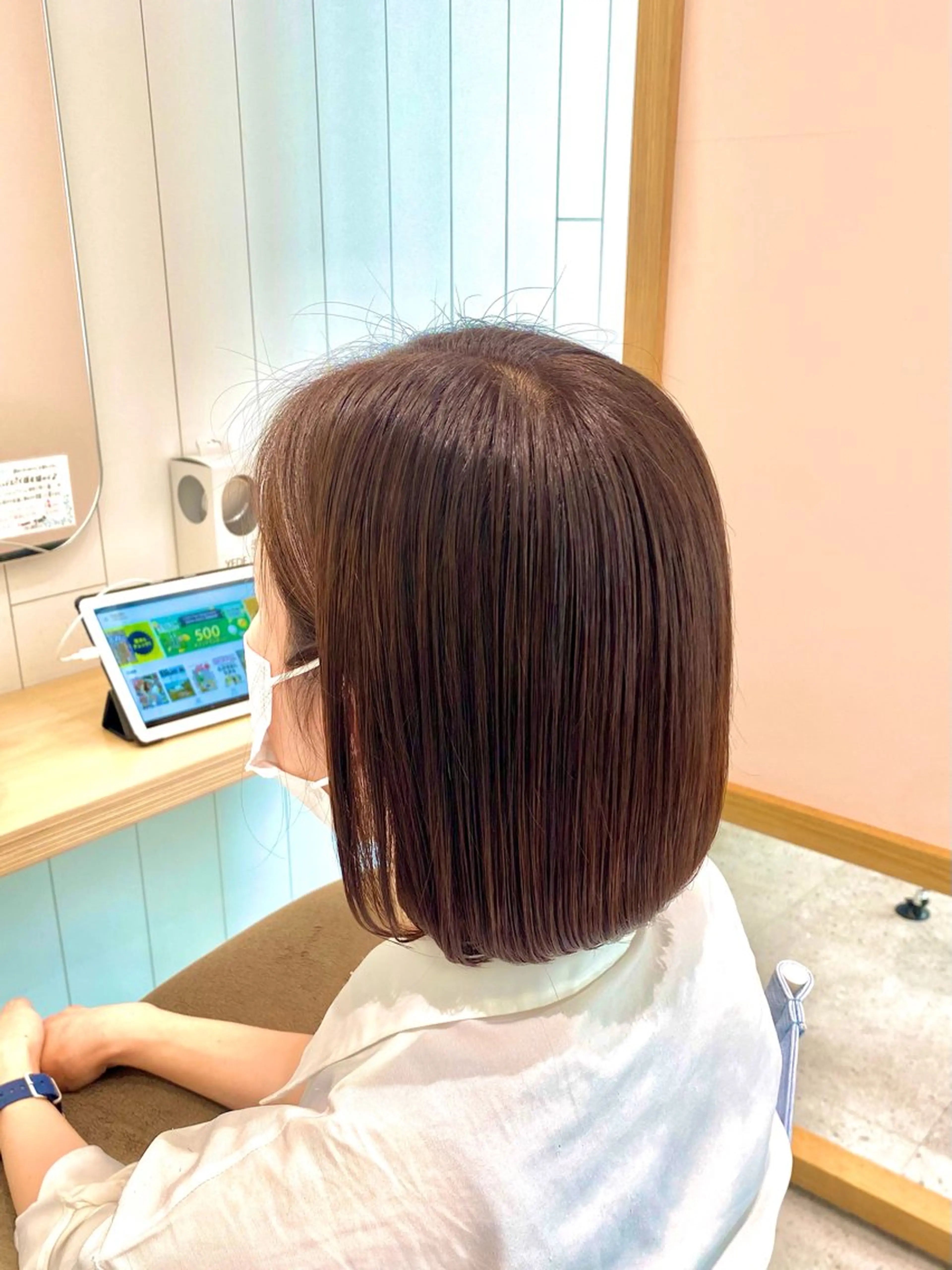 ❤️【minimo限定】マイクロバブル付きクーポン🧡カット➕フルカラー➕トリートメント💚の写真