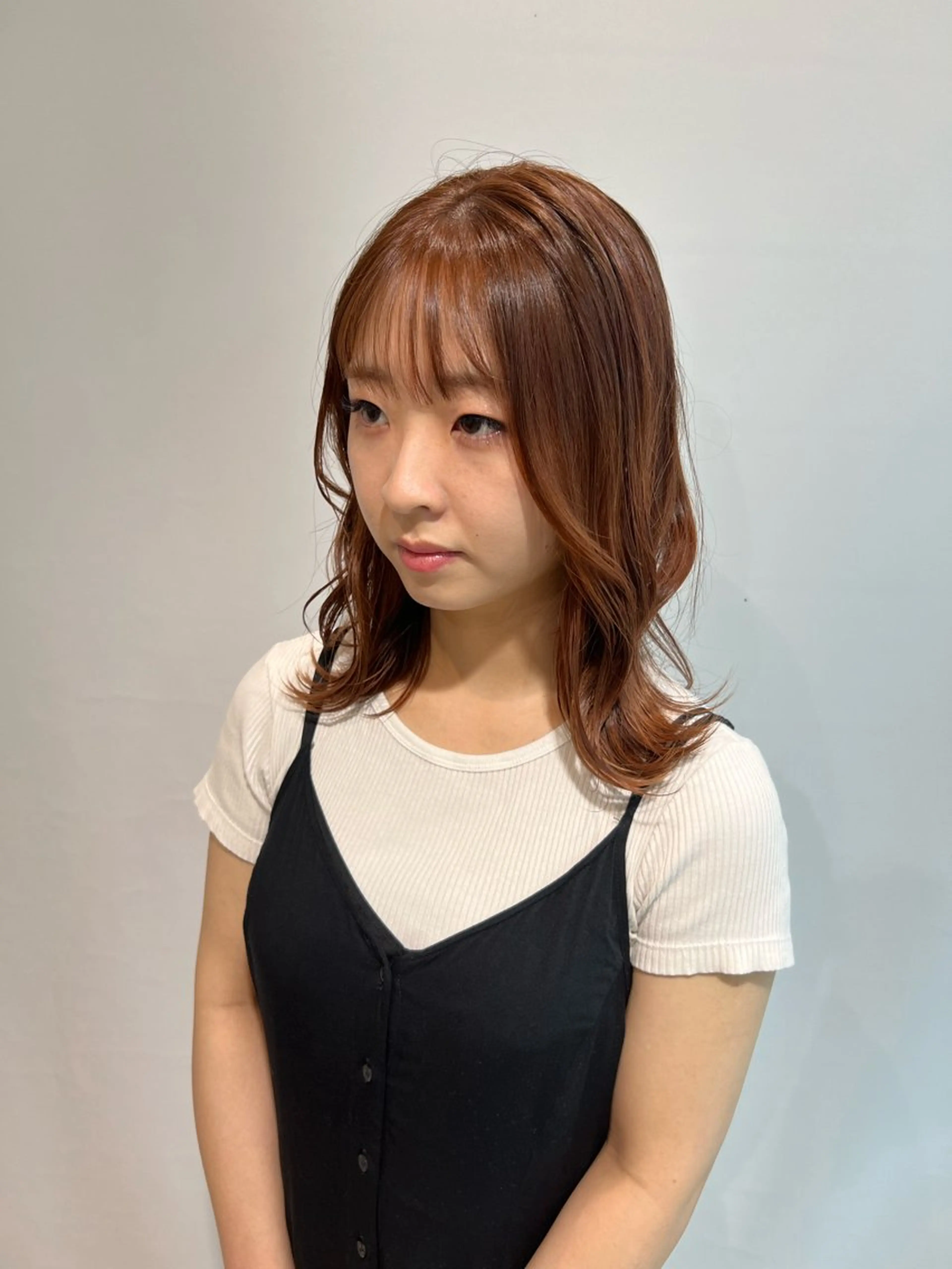 ミディアム 加納千華 /ボブ/ぱつっとボブのヘアスタイル