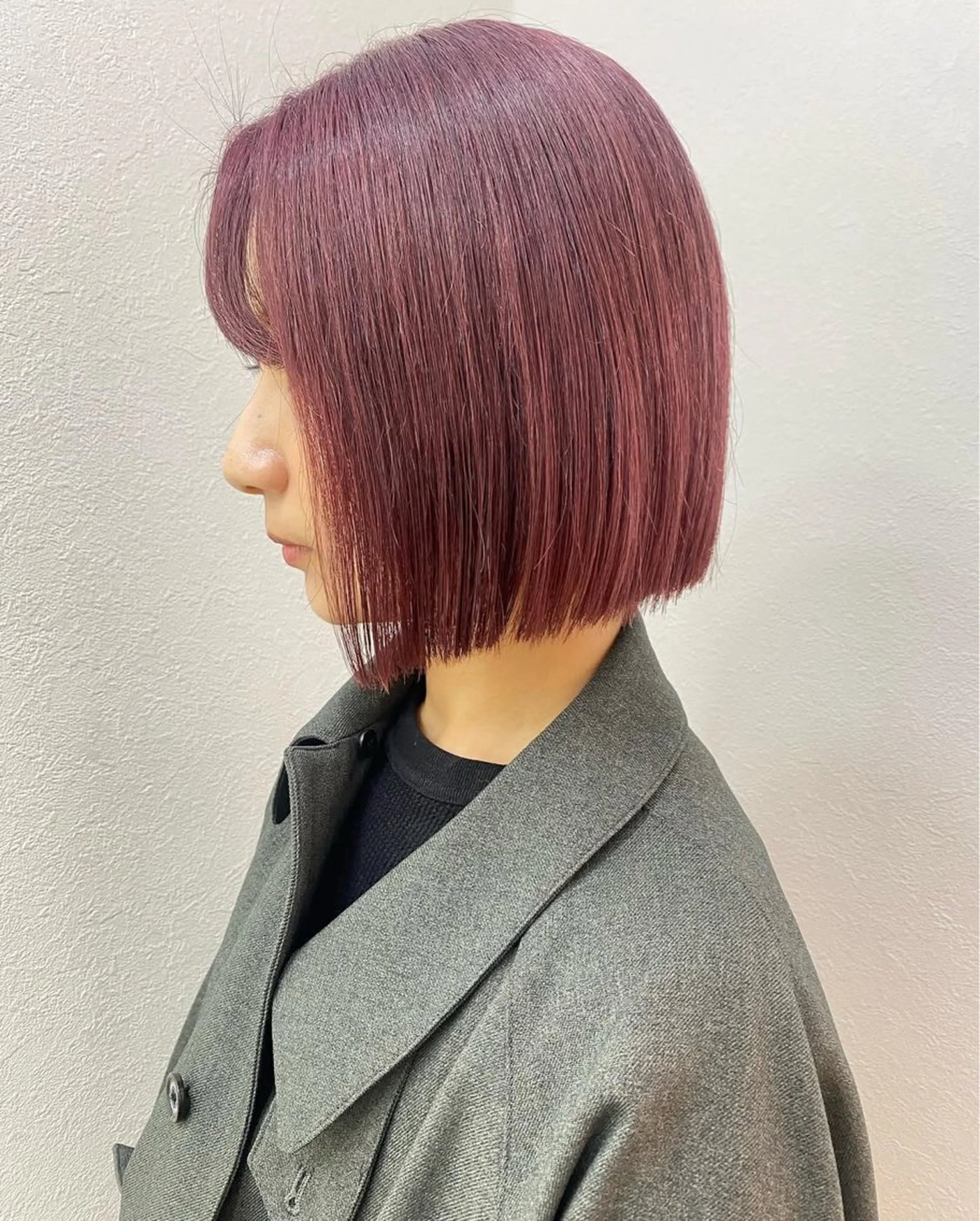 ミディアム カラー カシス ピンクカラー ニュアンスカラー/ 🫧レミ(坊主)のヘアスタイル