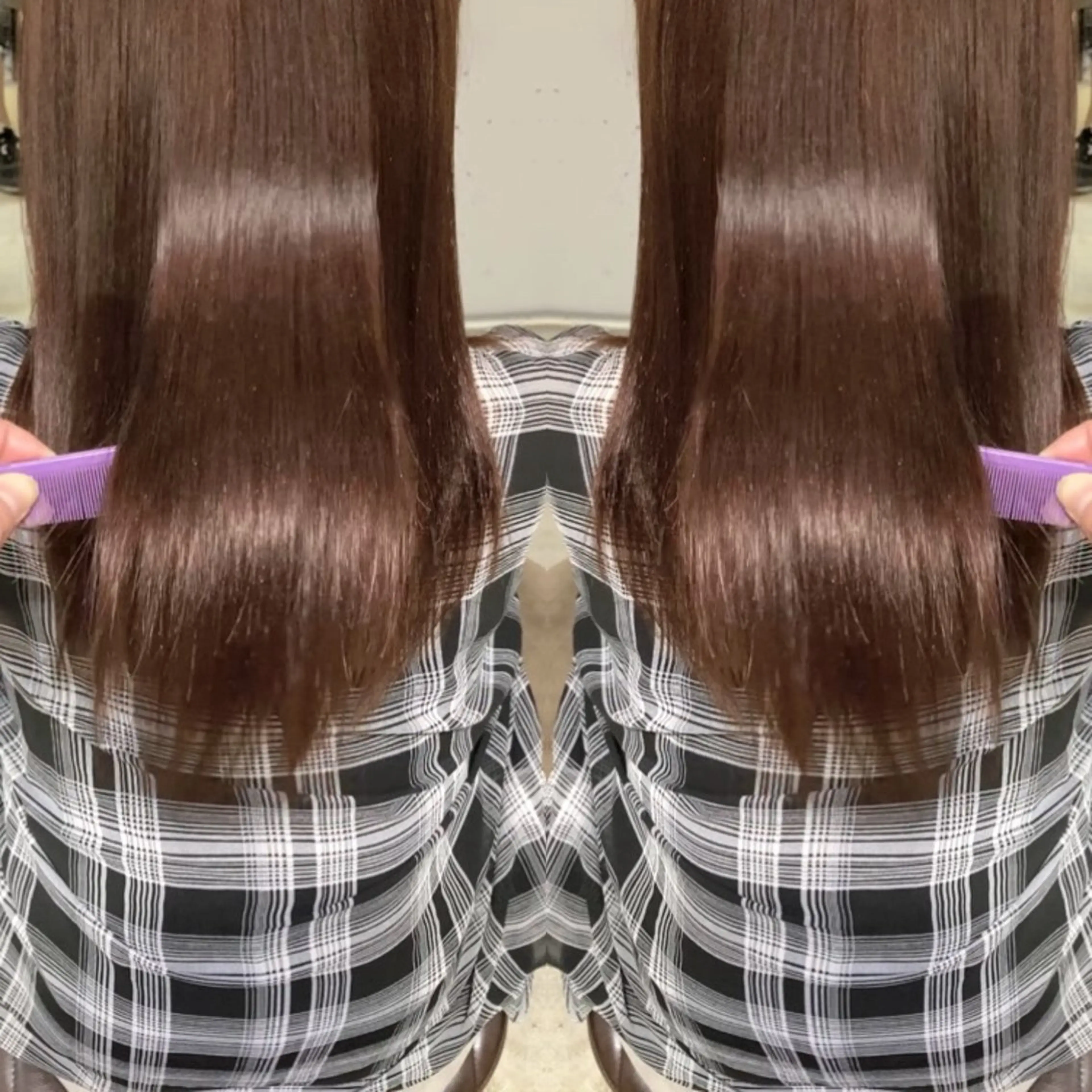 セミロング 伸ばしかけ 髪質改善 縮毛矯正 トリートメント カット 縮毛矯正 トリートメント lok[ロク] 高田馬場のヘアスタイル