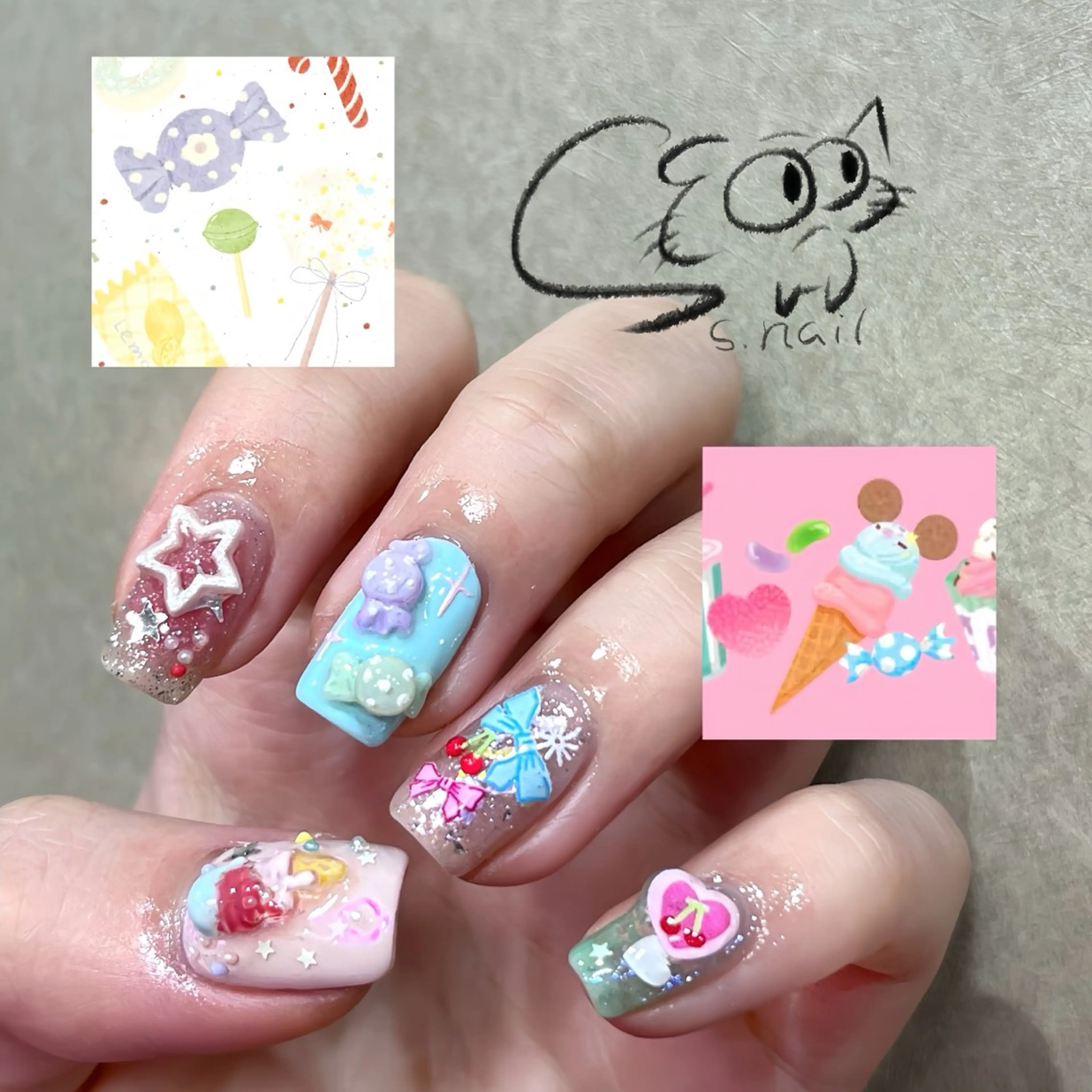 ネイル アートネイル チークネイル フレンチネイル グラデーション マグネットネイル S.nail _のネイルデザイン