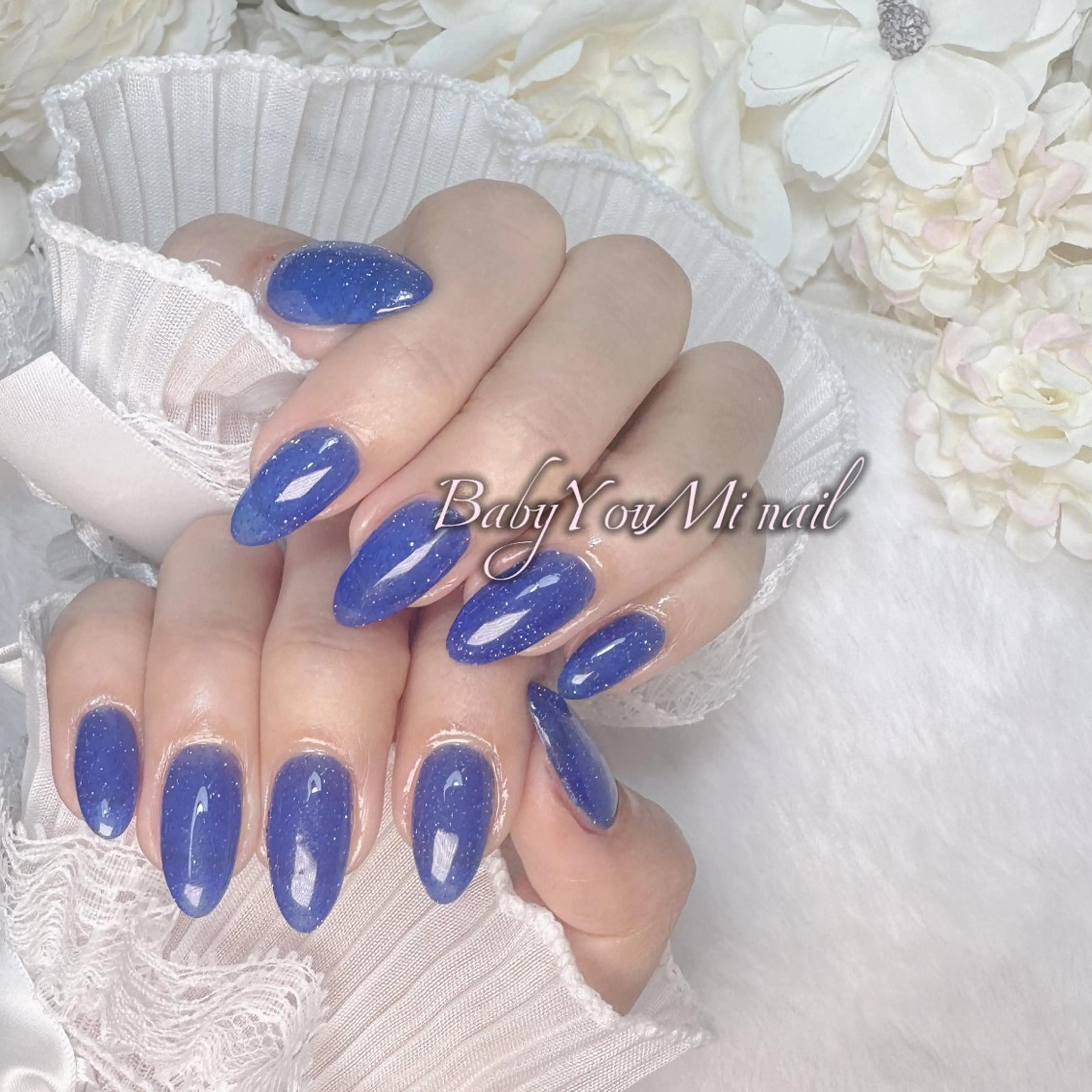 ネイル オーロラネイル チークネイル 成人式 フットネイル フレンチネイル ハンドネイル BabyYouMi nailのネイルデザイン