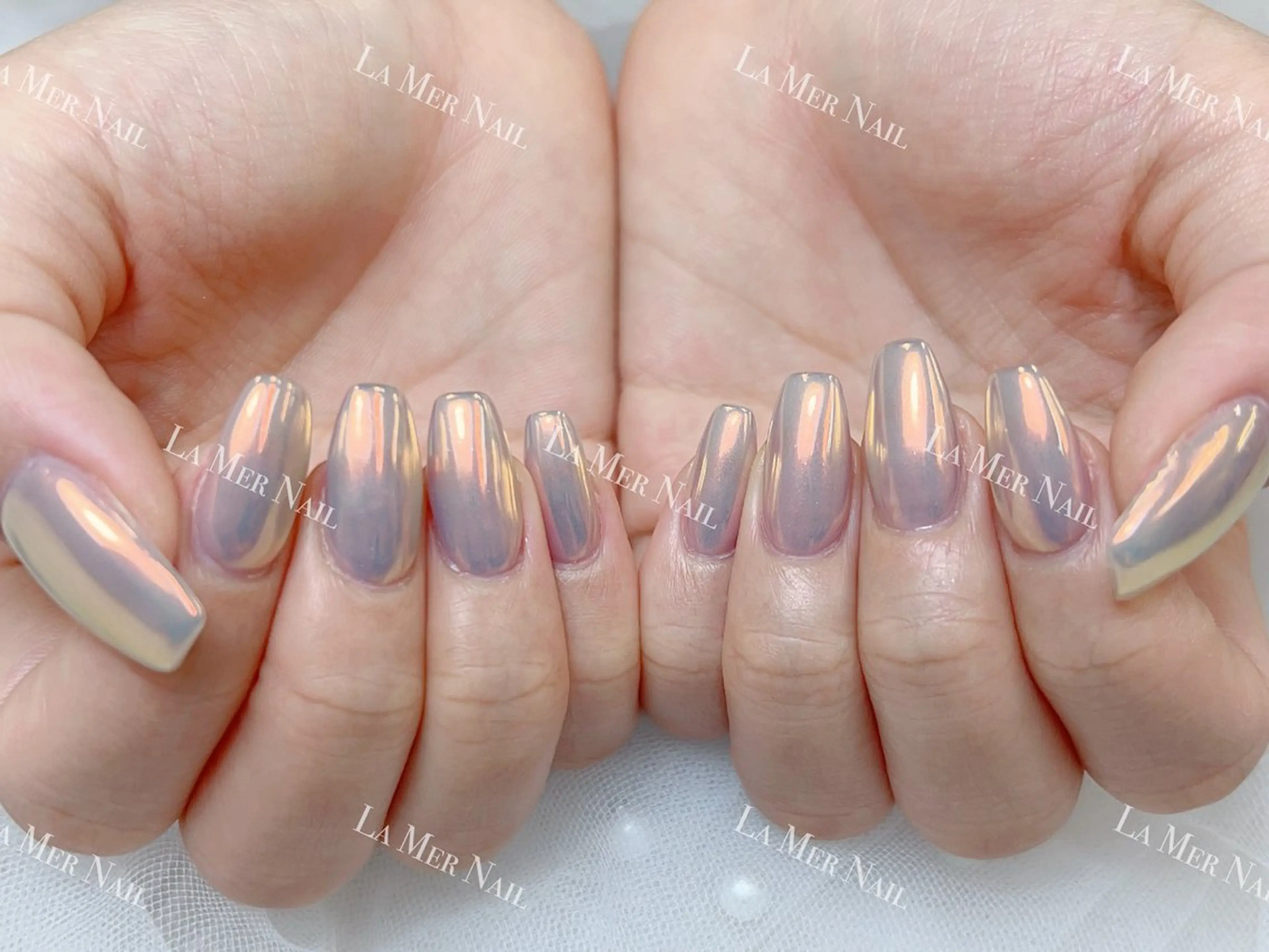 💅ハンド💅初回ソフトジェルオフ無料 🌈ミラー・オローラ・ユニコンワンカラー💝ベースカラー付き💝の写真